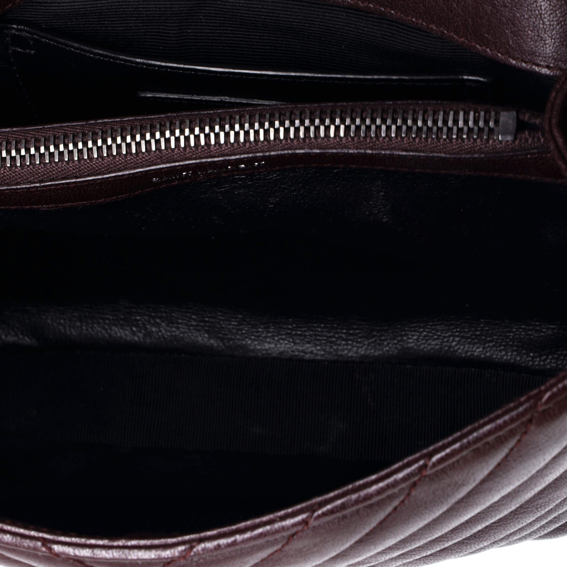 Saint Laurent Classic Monogram College Bag Matelasse Chevron Leather Medium
