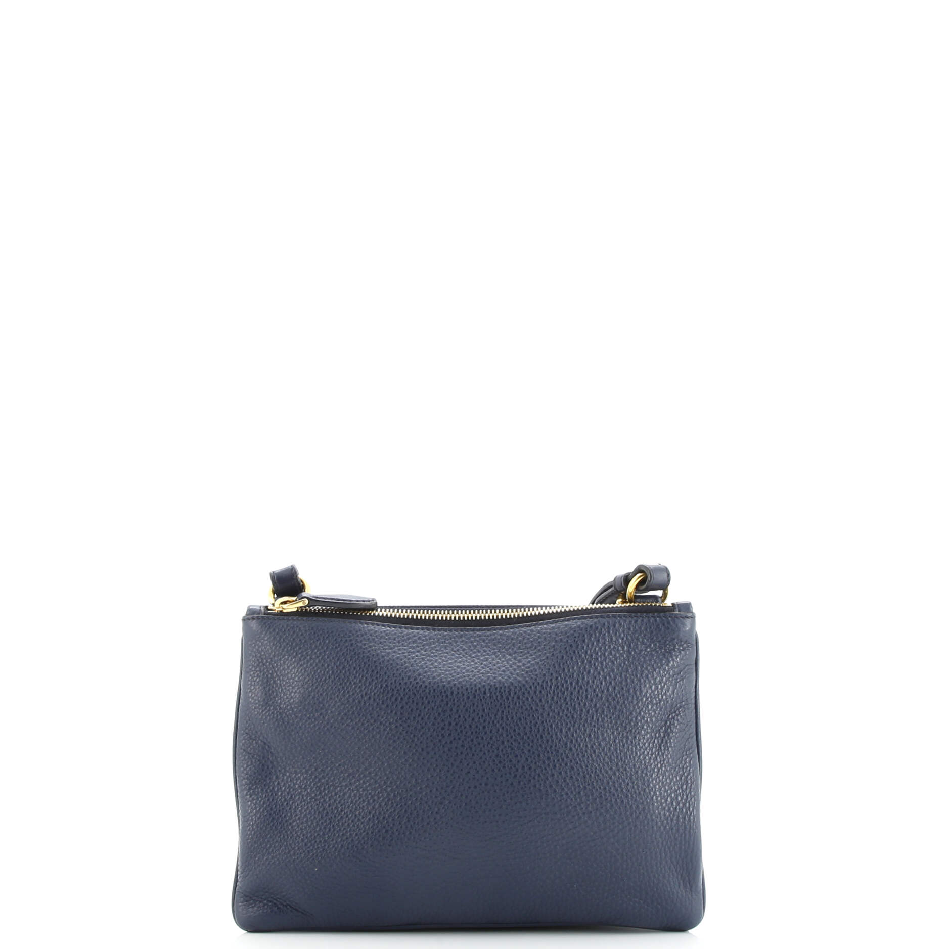 Prada Double Zip Crossbody Bag Vitello Daino Small