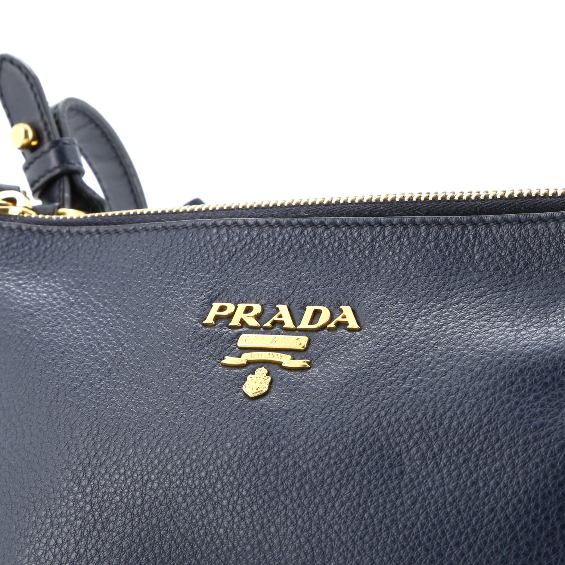 Prada Double Zip Crossbody Bag Vitello Daino Small