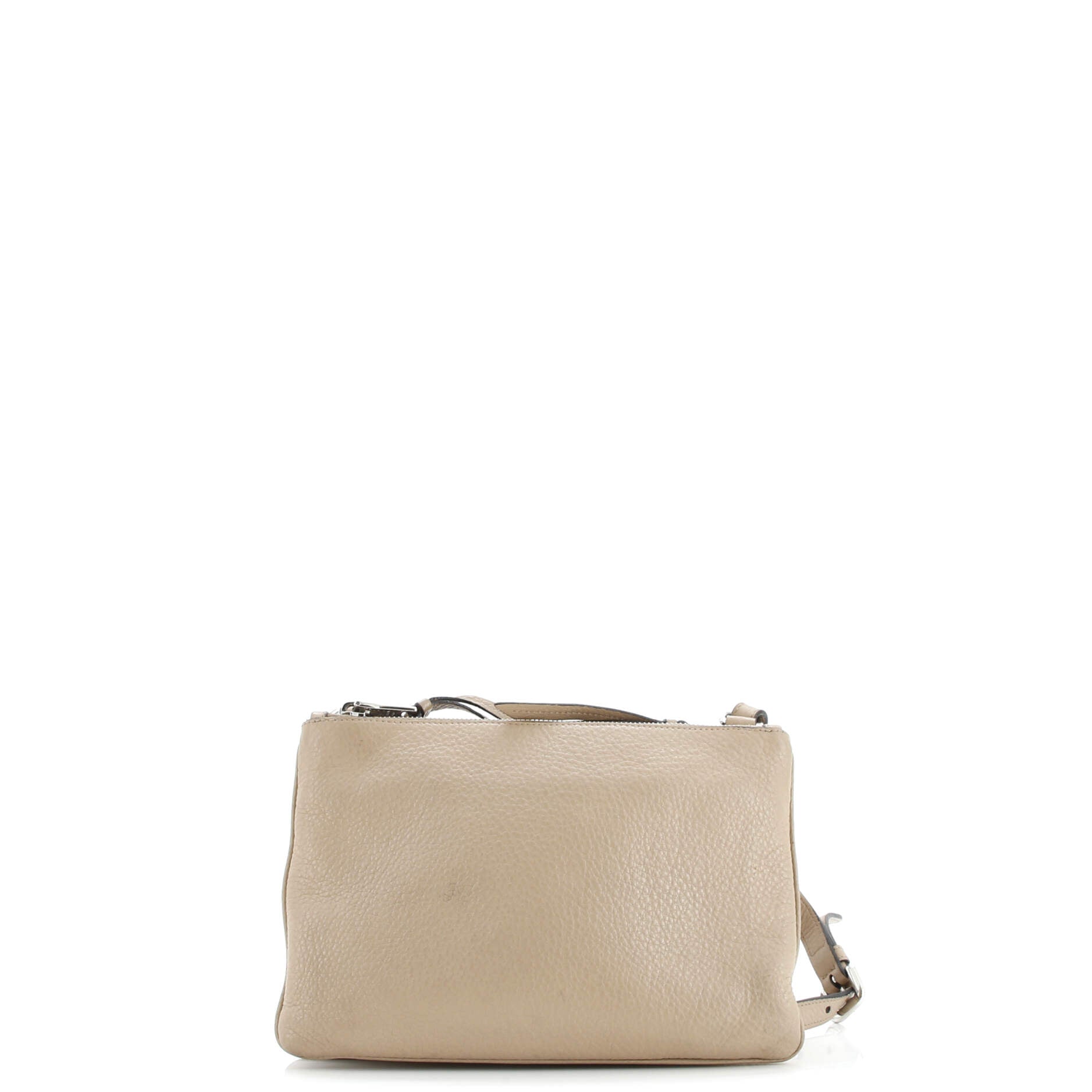 Prada Double Zip Crossbody Bag Vitello Daino Small