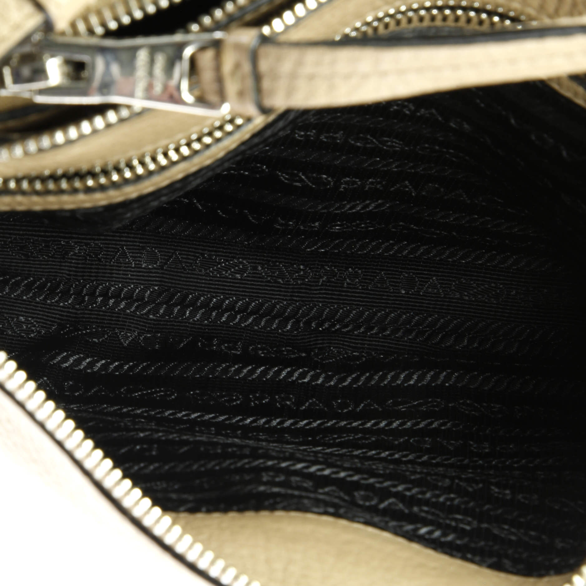 Prada Double Zip Crossbody Bag Vitello Daino Small