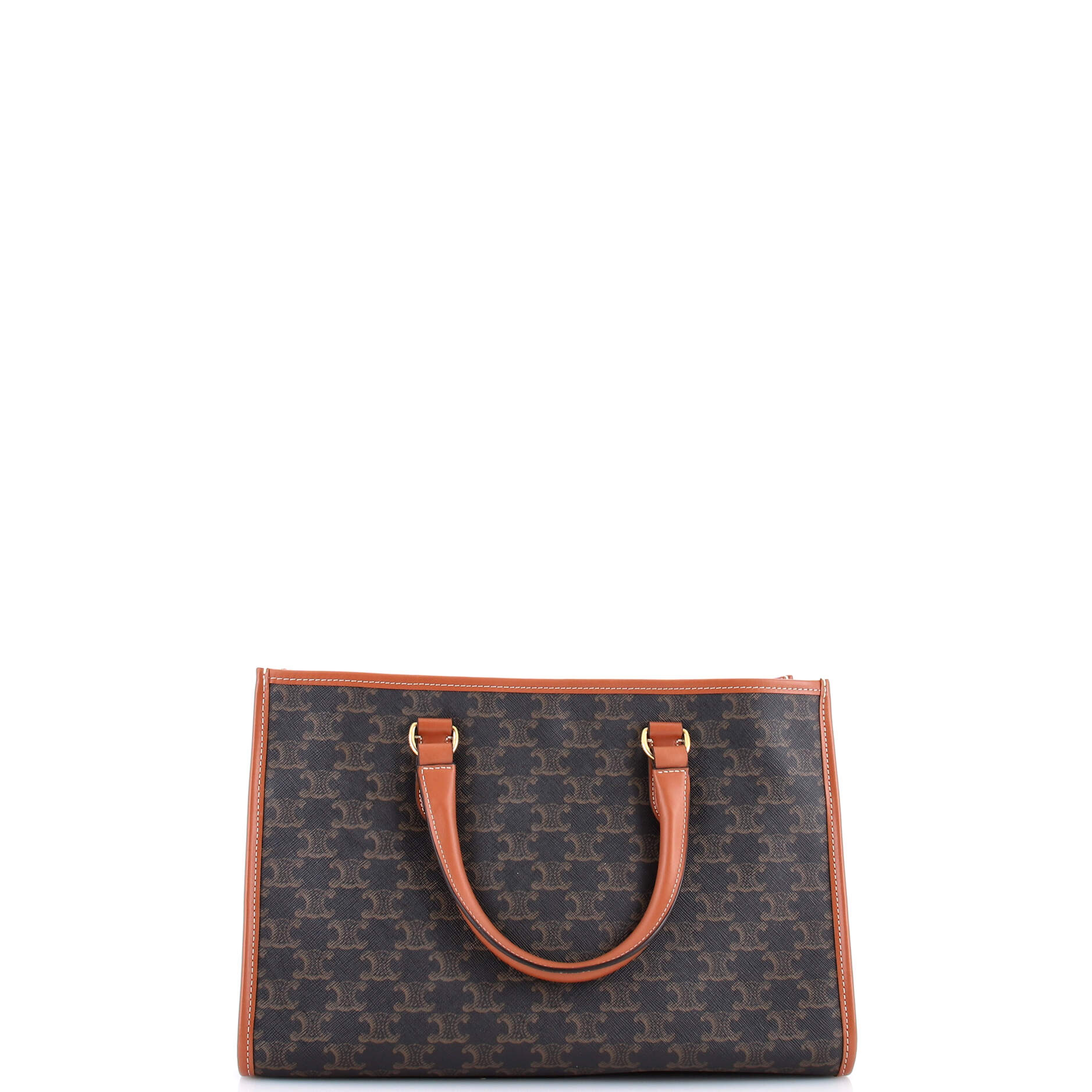 Celine Horizontal Cabas Tote Triomphe Coated Canvas Mini