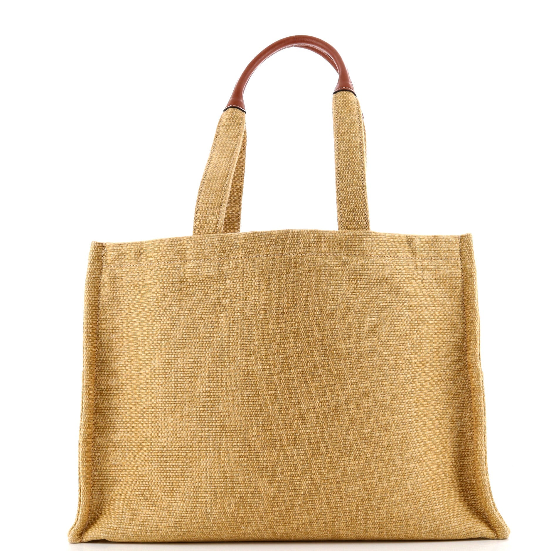 Celine Cabas Thais Tote Raffia Effect Textile Large