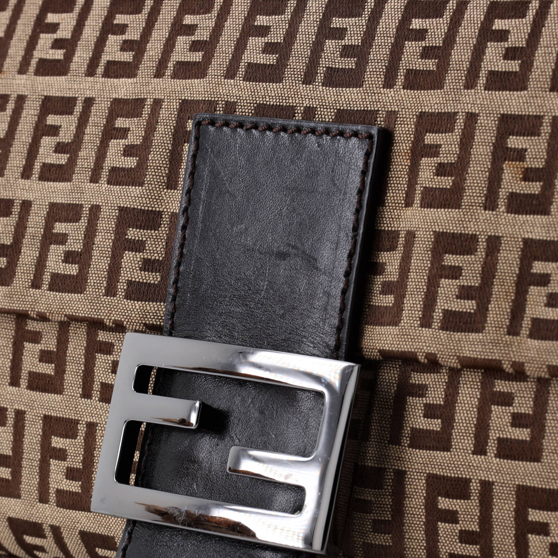 Fendi Mama Forever Bag Zucchino Canvas Large