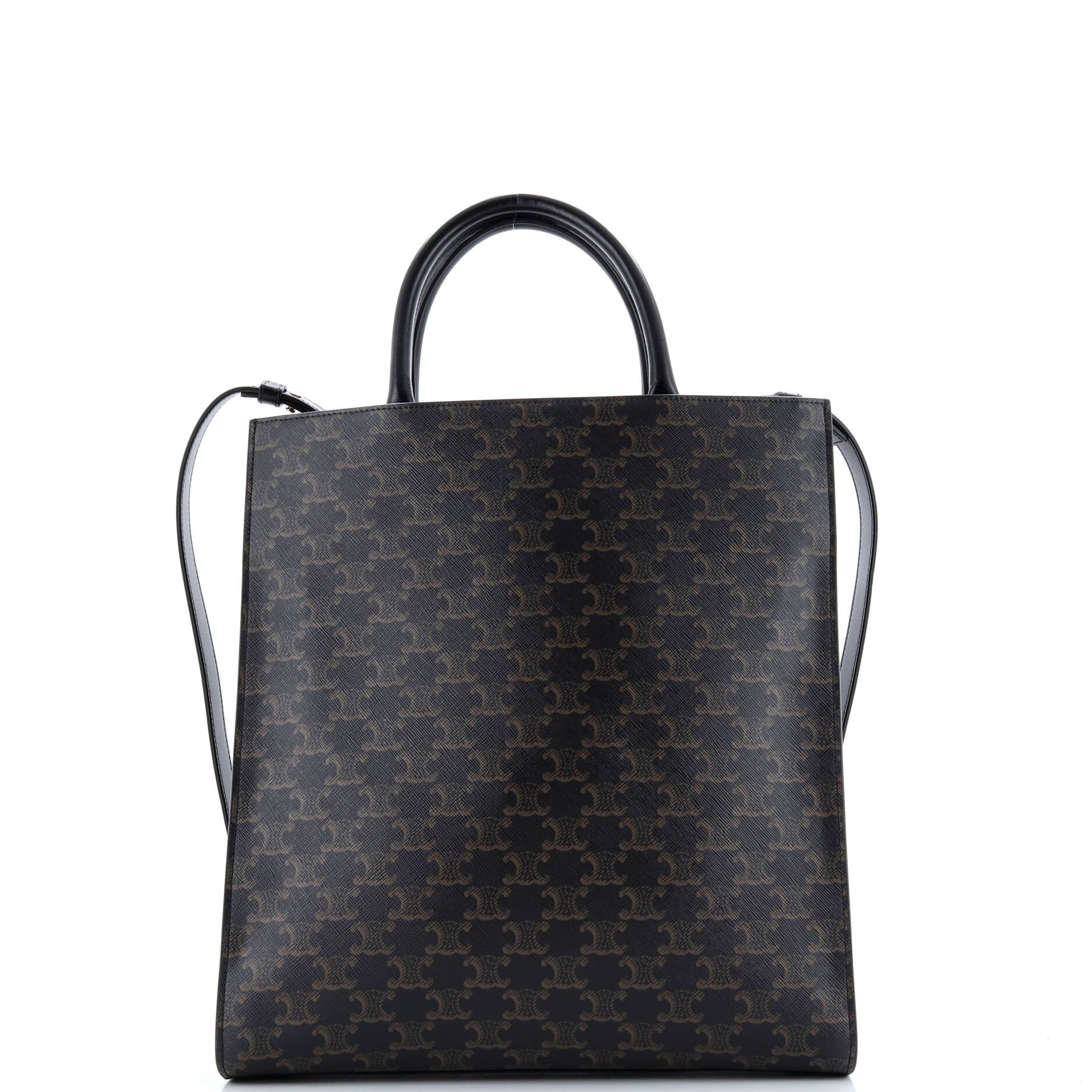 Celine Vertical Cabas Tote Triomphe Coated Canvas Medium