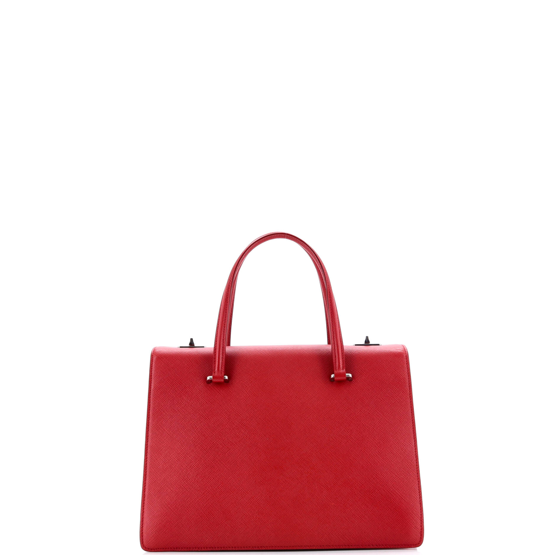 Prada Turn Lock Tote Printed Saffiano Medium