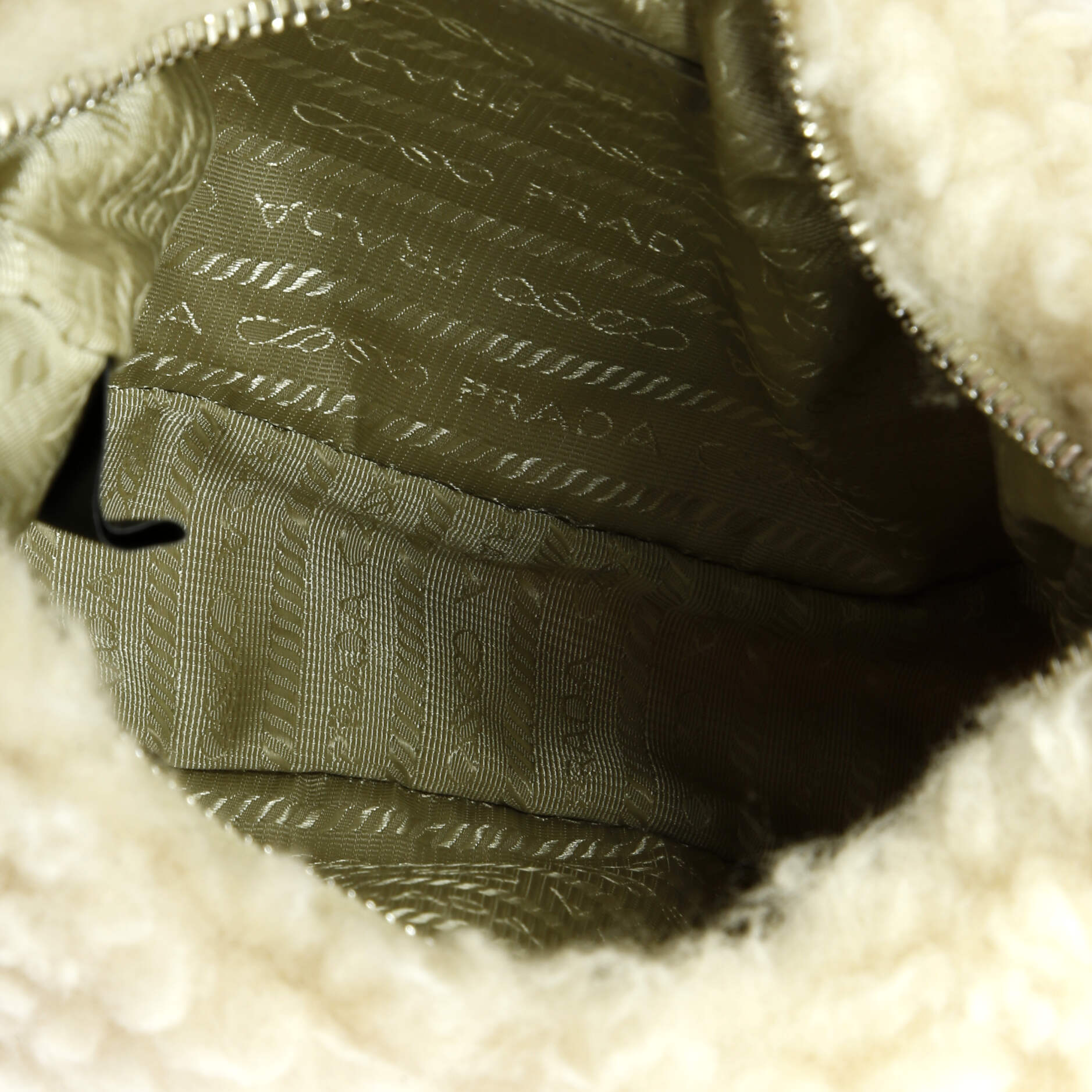 Prada Re-Edition 2005 Shoulder Bag Quilted Shearling Small