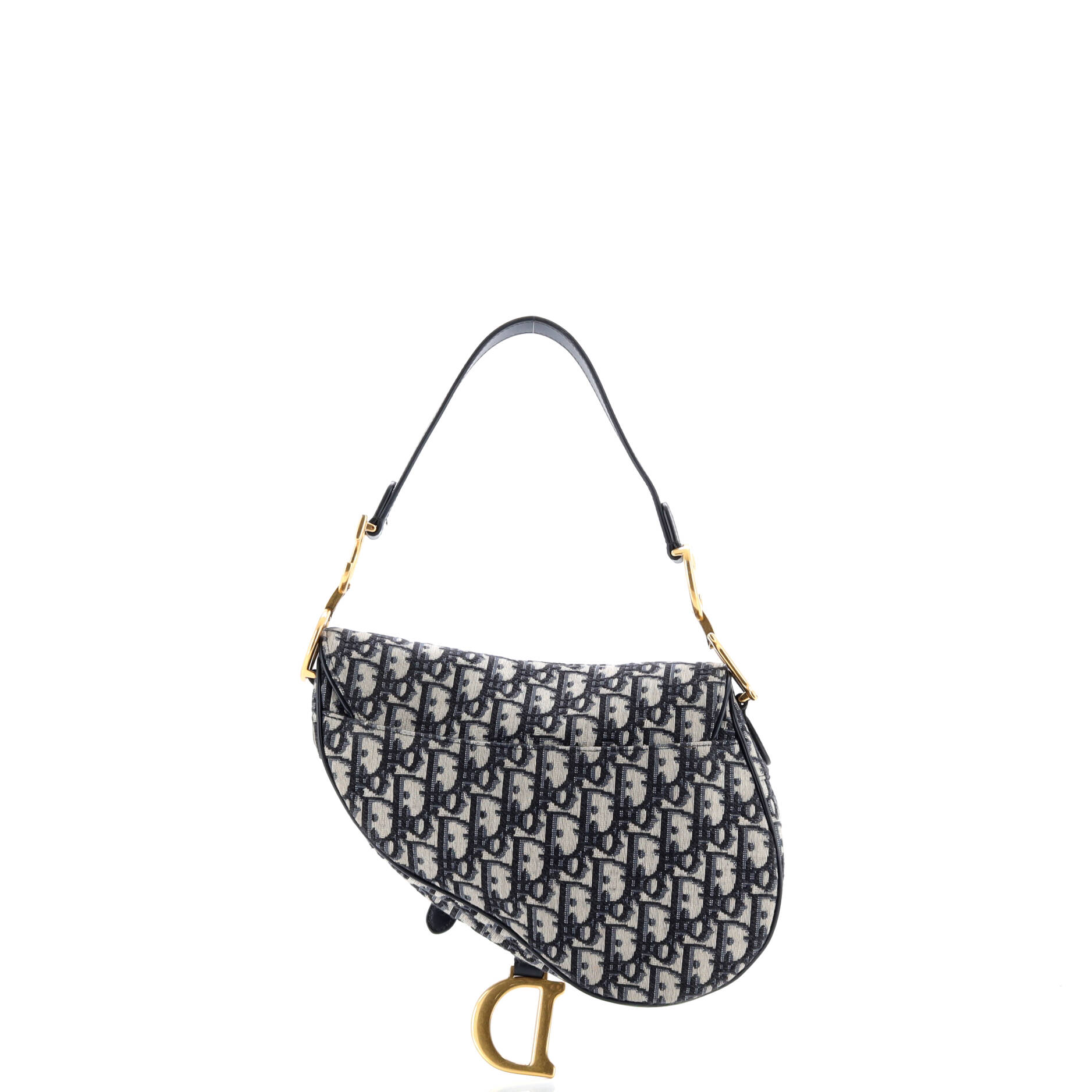 Christian Dior Saddle Handbag Oblique Canvas Medium