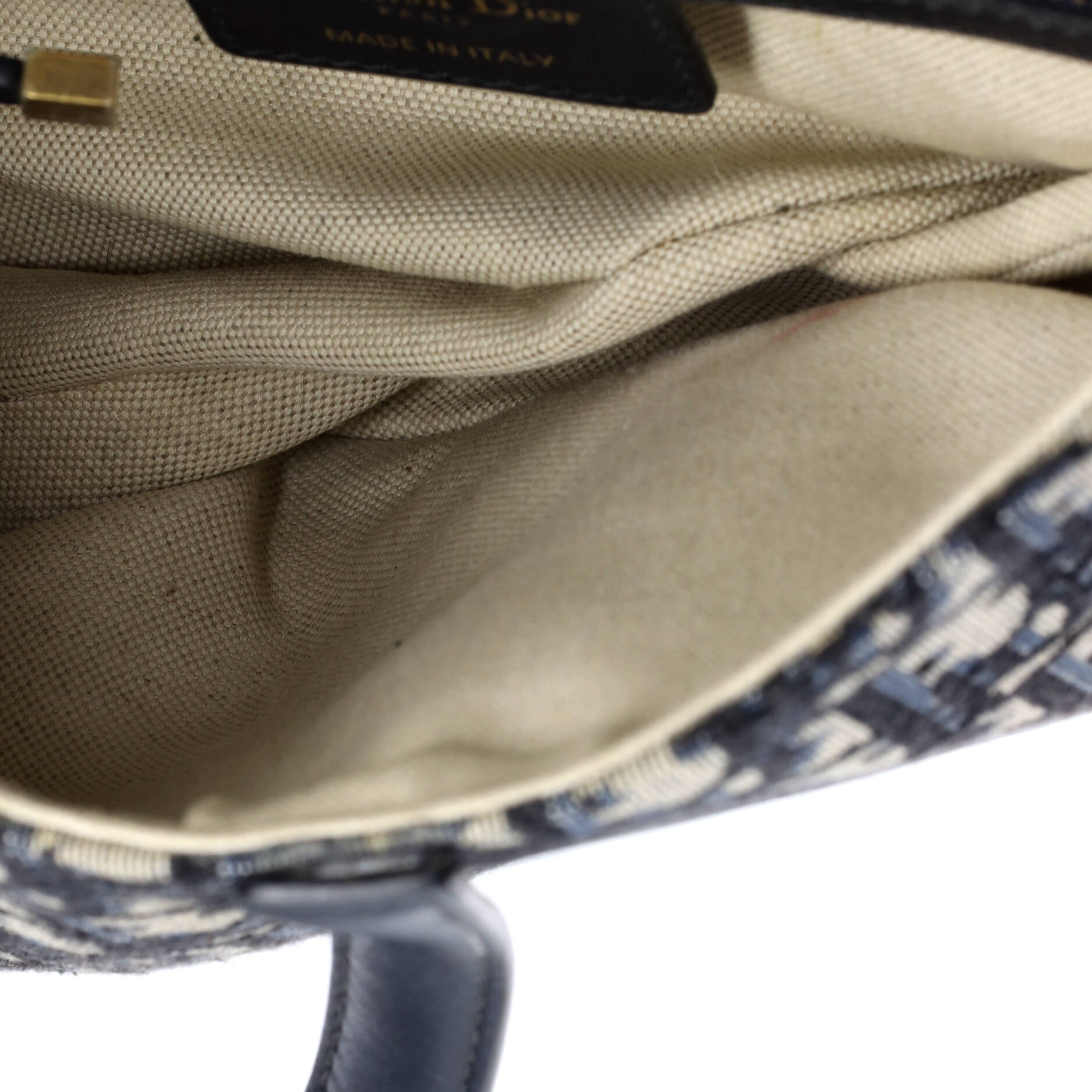 Christian Dior Saddle Handbag Oblique Canvas Medium