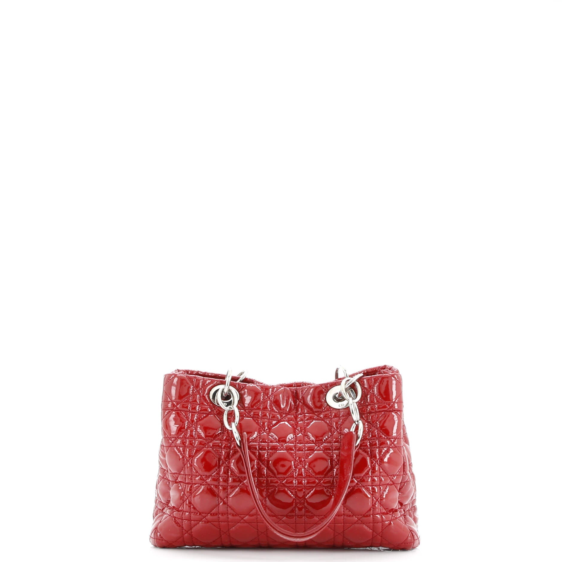 Christian Dior Soft Shopping Tote Cannage Quilt Patent Small