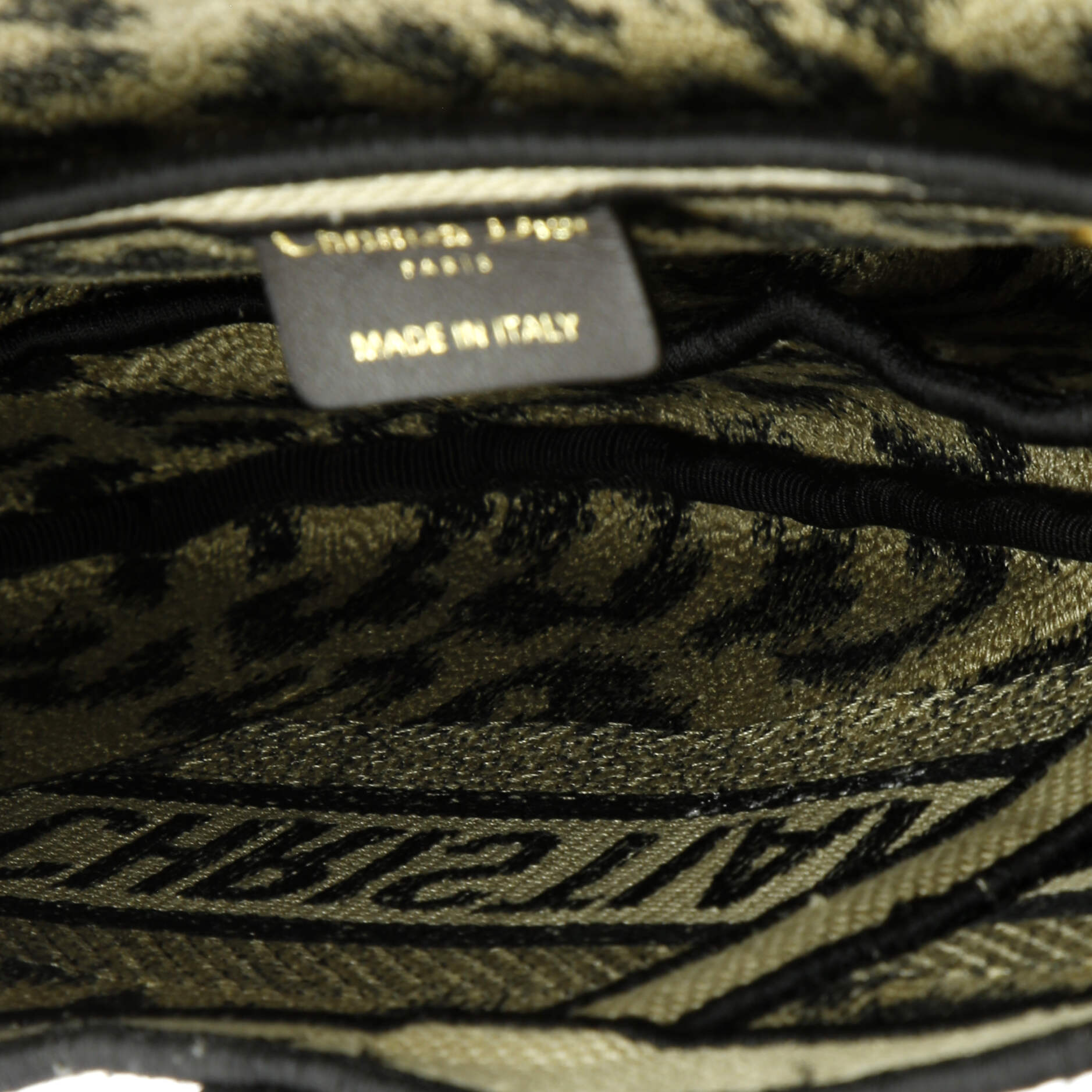 Christian Dior Saddle Handbag Mizza Embroidered Canvas Medium