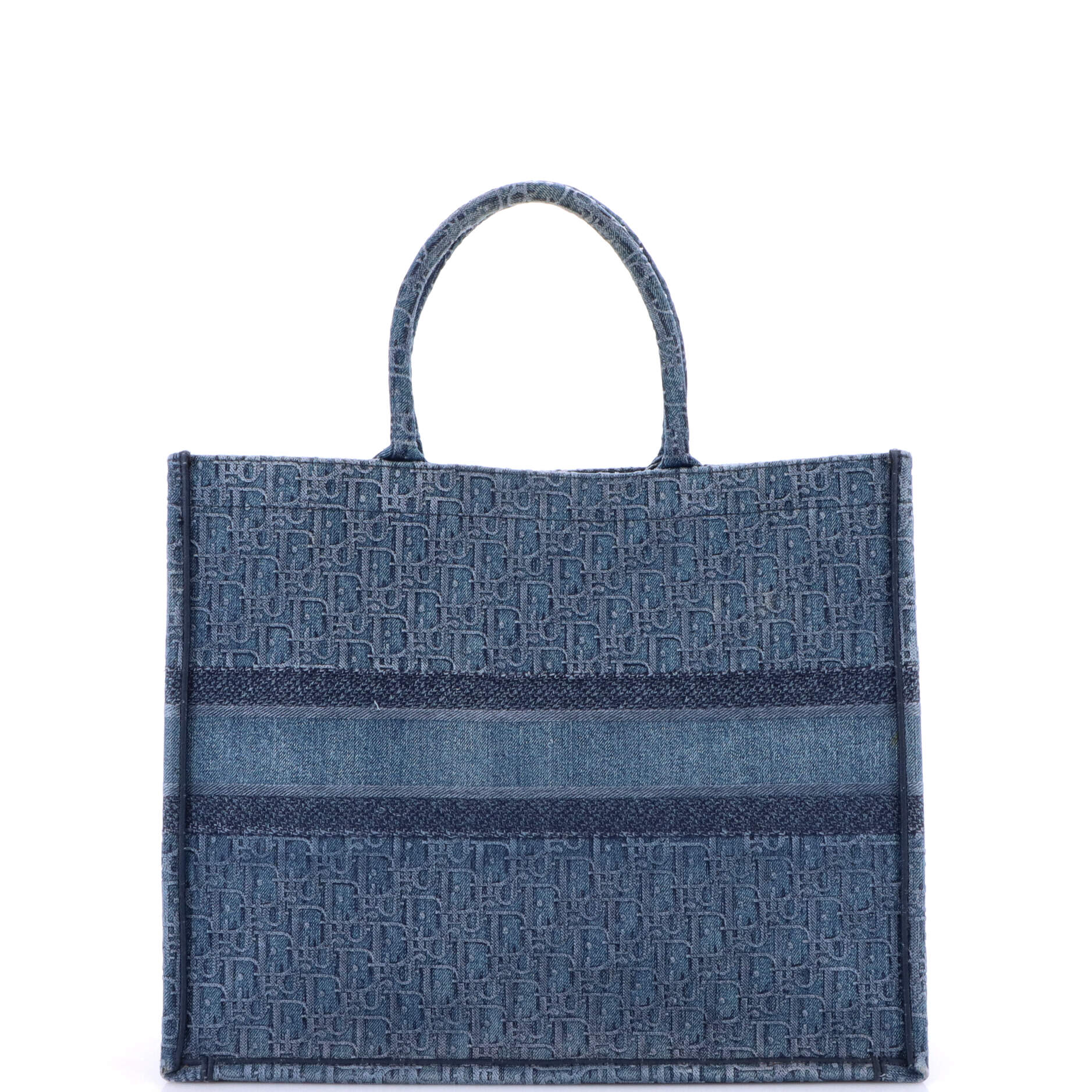 Christian Dior Book Tote Oblique Denim Large