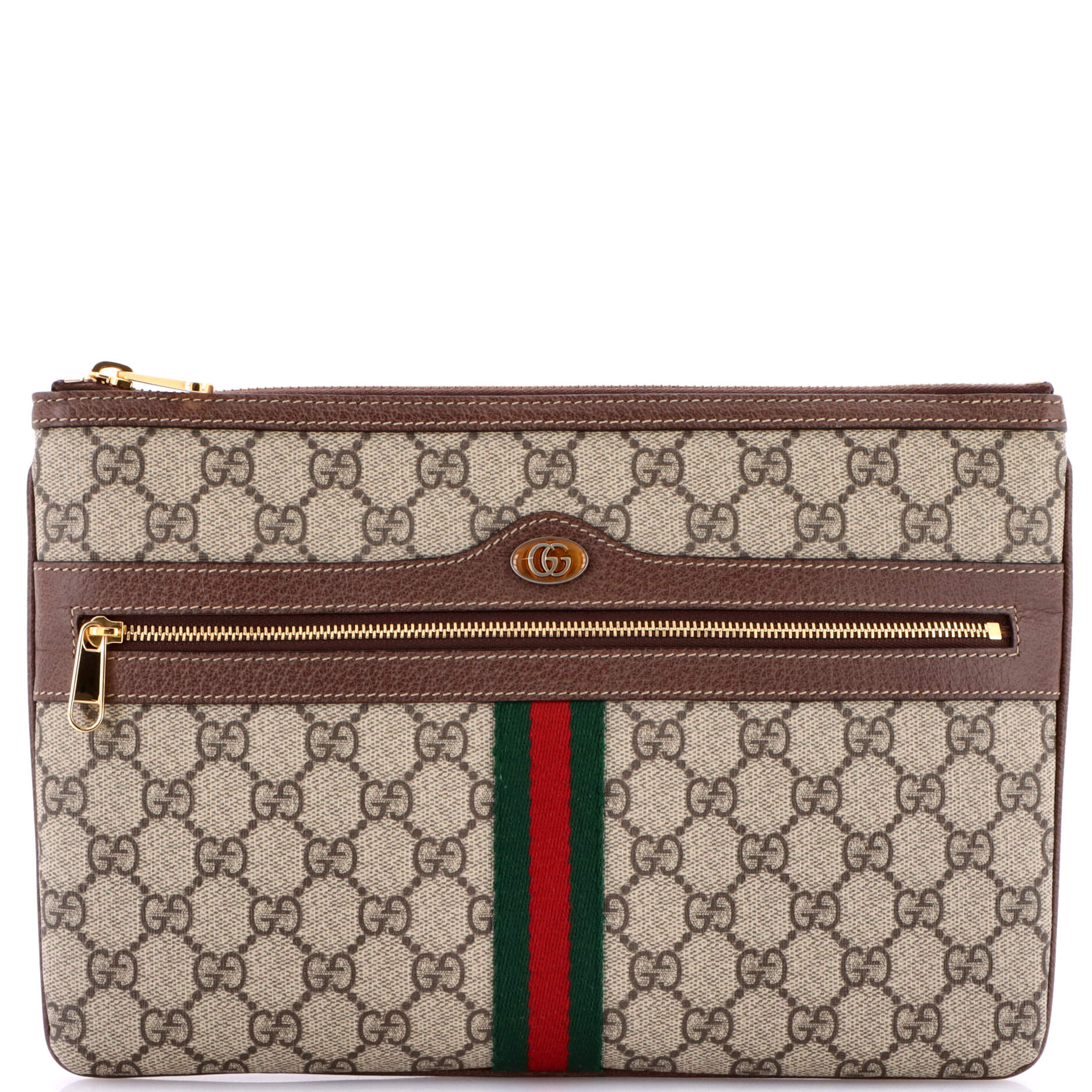 Gucci Ophidia Zip Pouch GG Coated Canvas Large