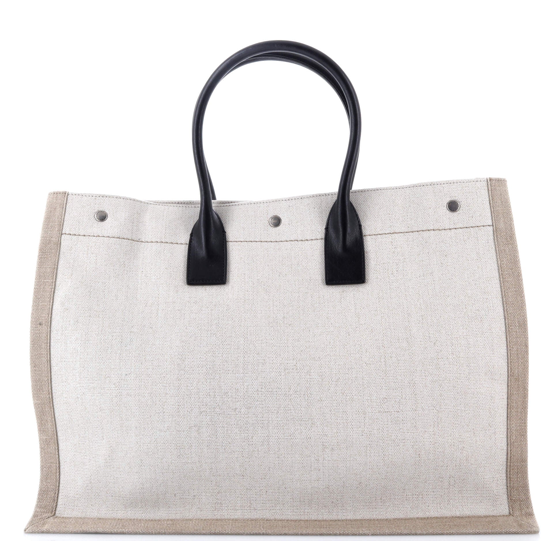 Saint Laurent Rive Gauche Shopper Tote Canvas Large