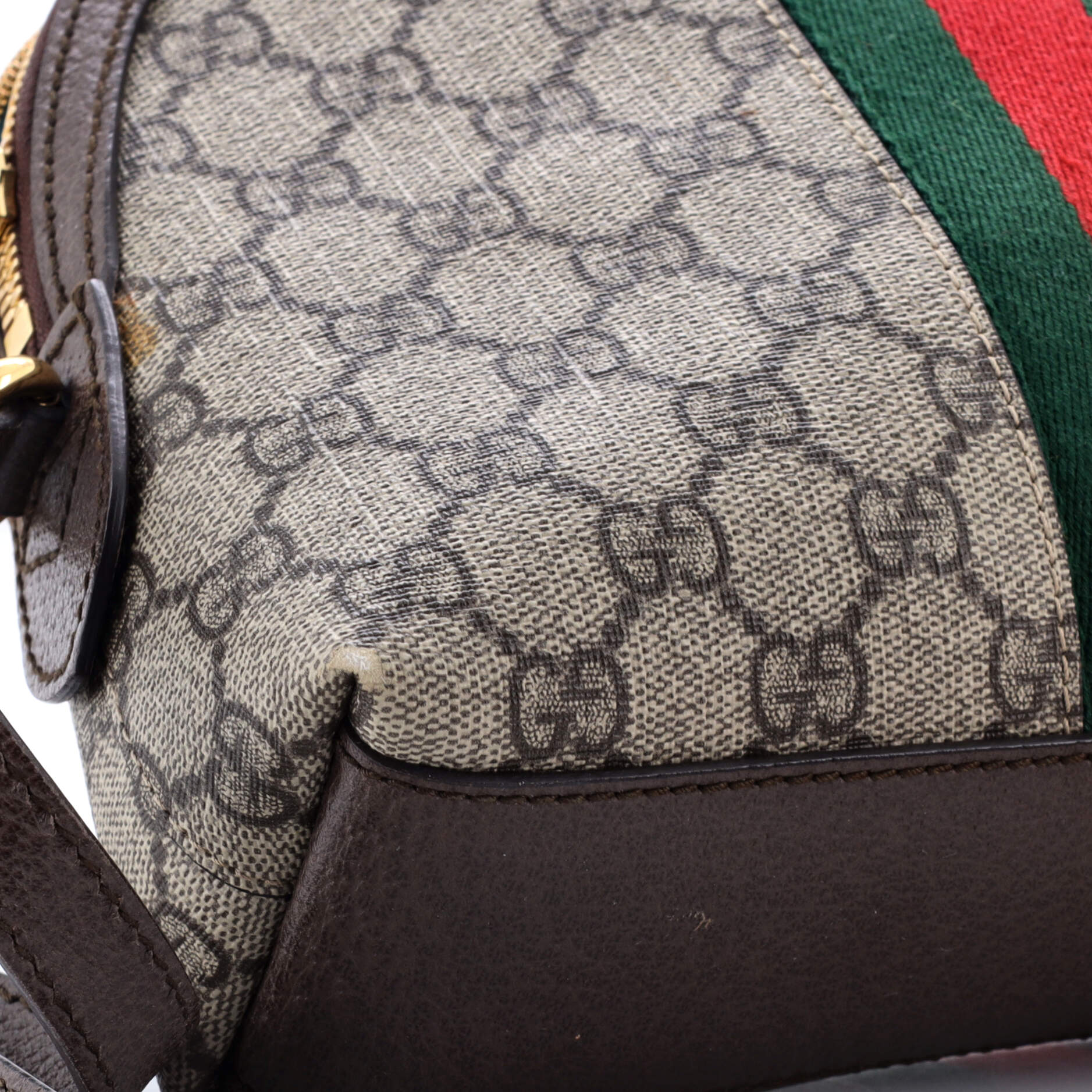 Gucci Ophidia Dome Shoulder Bag GG Coated Canvas Small