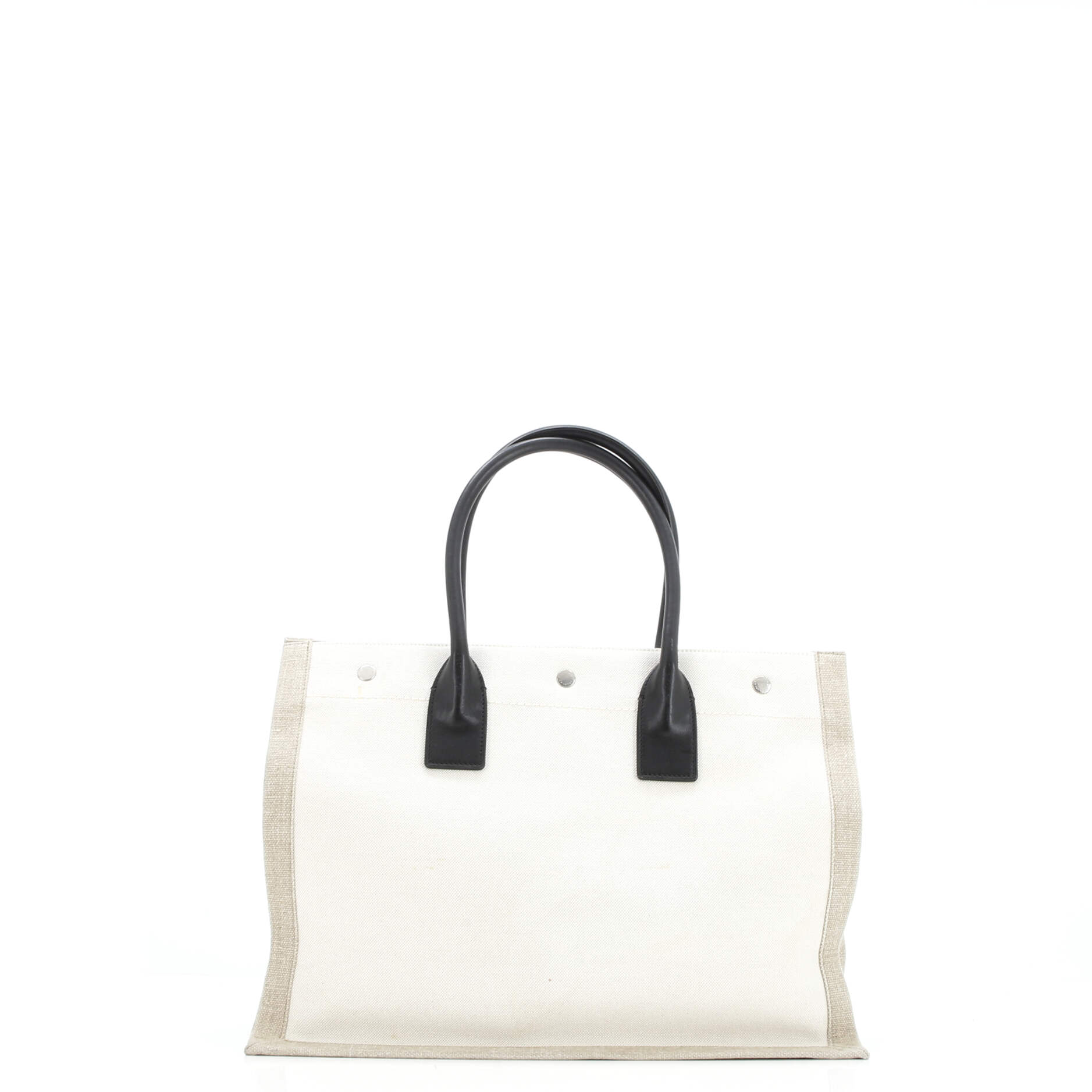 Saint Laurent Rive Gauche Shopper Tote Canvas Small