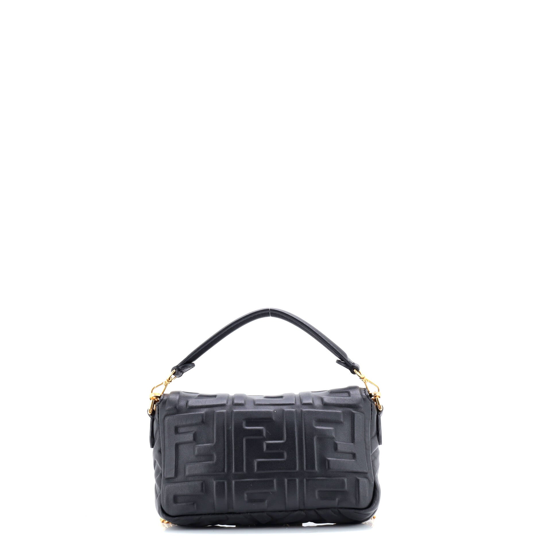 Fendi Baguette NM Bag Zucca Embossed Leather Mini