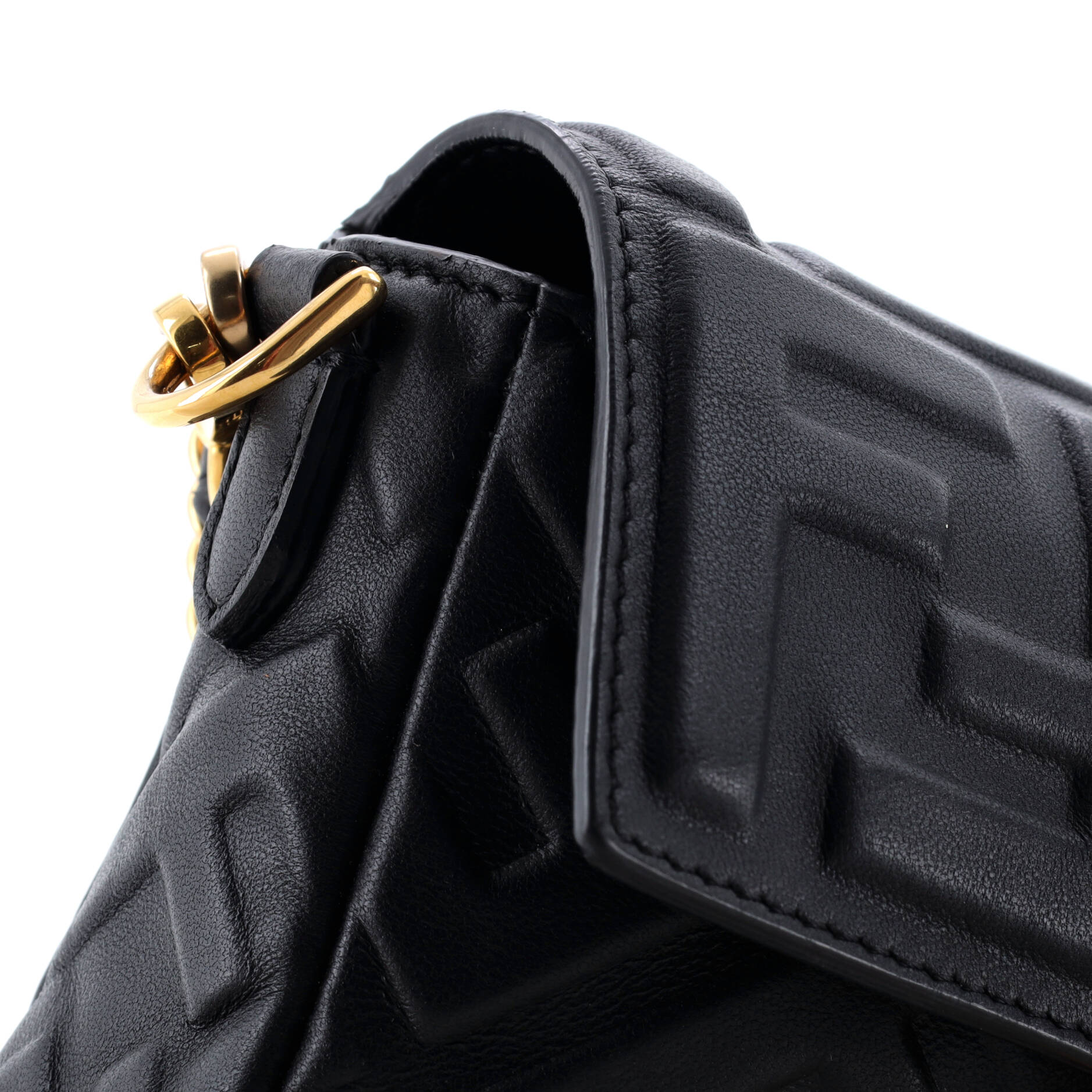 Fendi Baguette NM Bag Zucca Embossed Leather Mini
