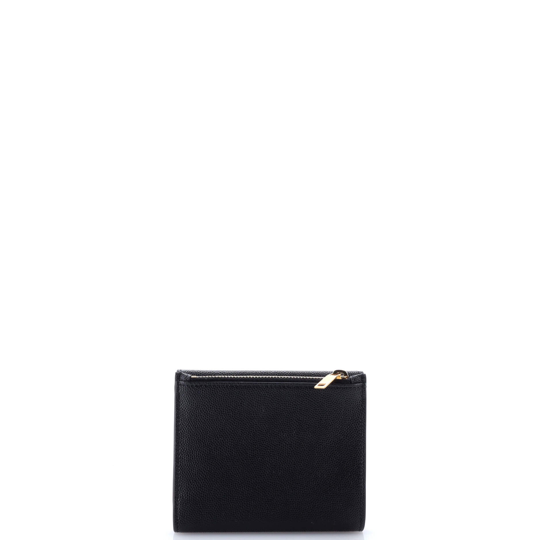Saint Laurent Uptown Compact Flap Wallet Leather
