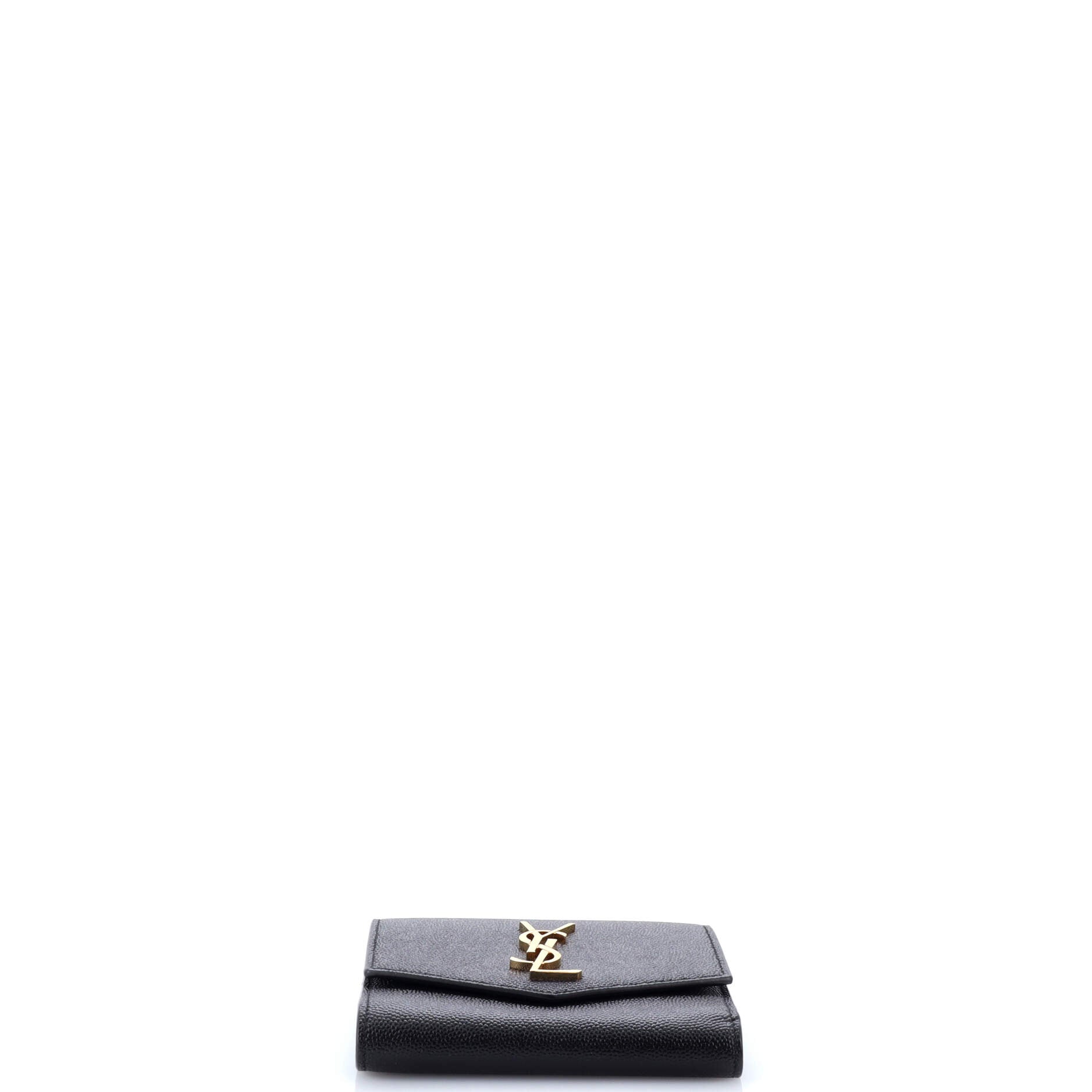 Saint Laurent Uptown Compact Flap Wallet Leather