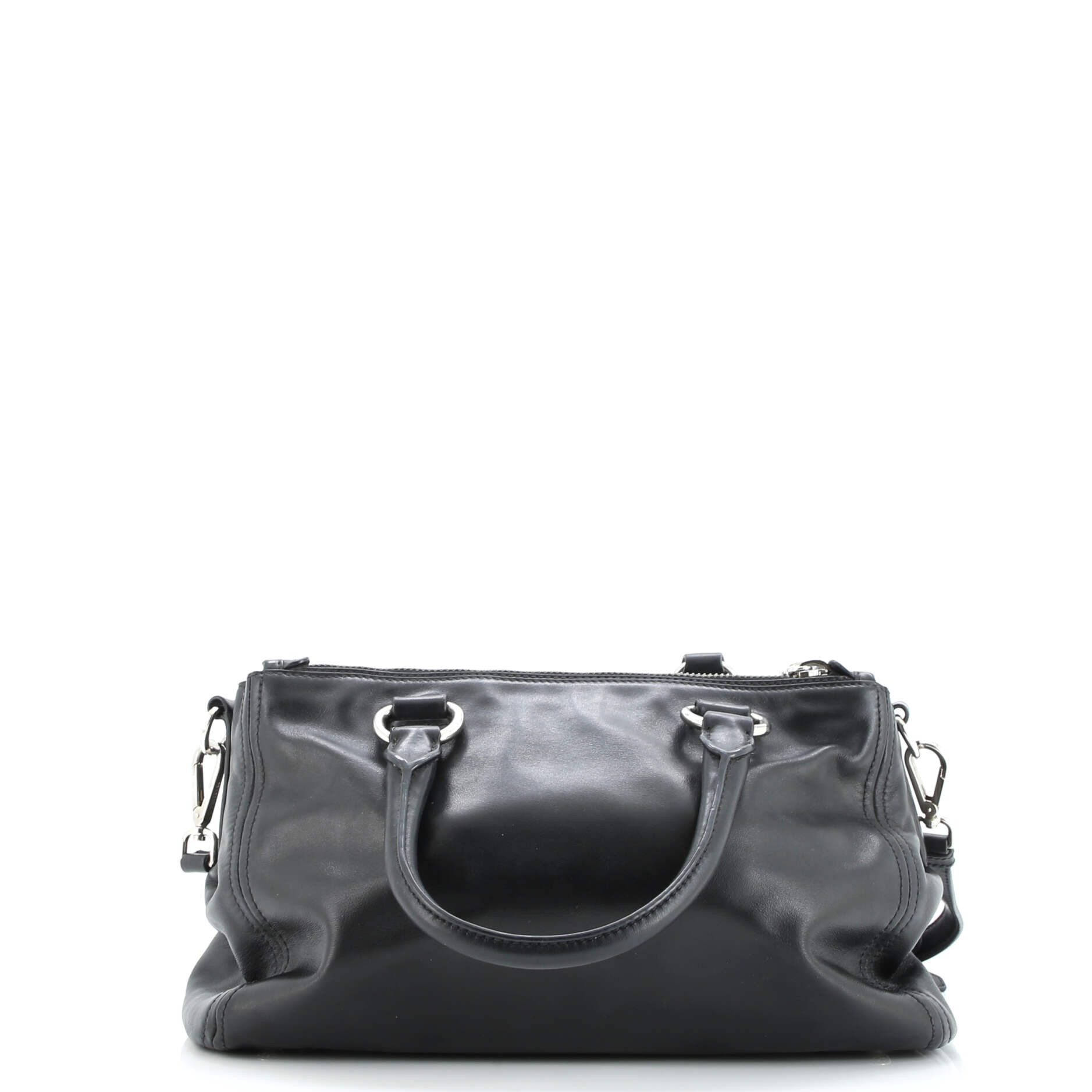 Prada Double Zip Convertible Tote Soft Calf Medium