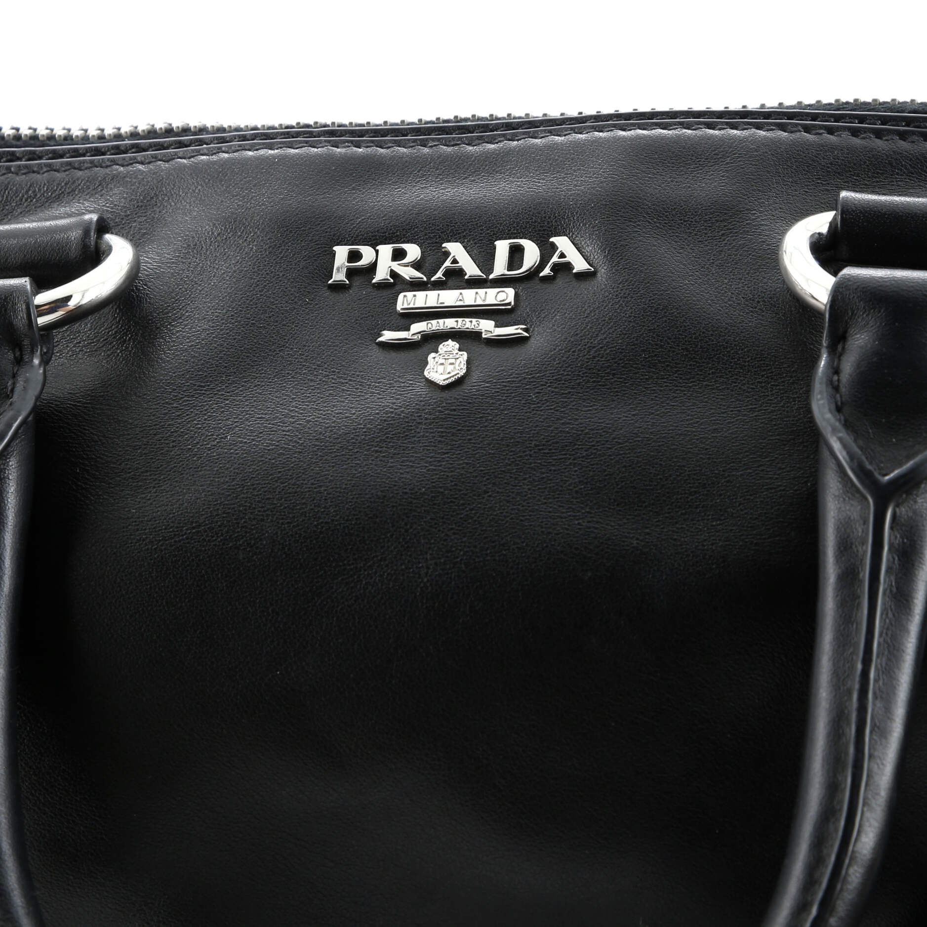 Prada Double Zip Convertible Tote Soft Calf Medium
