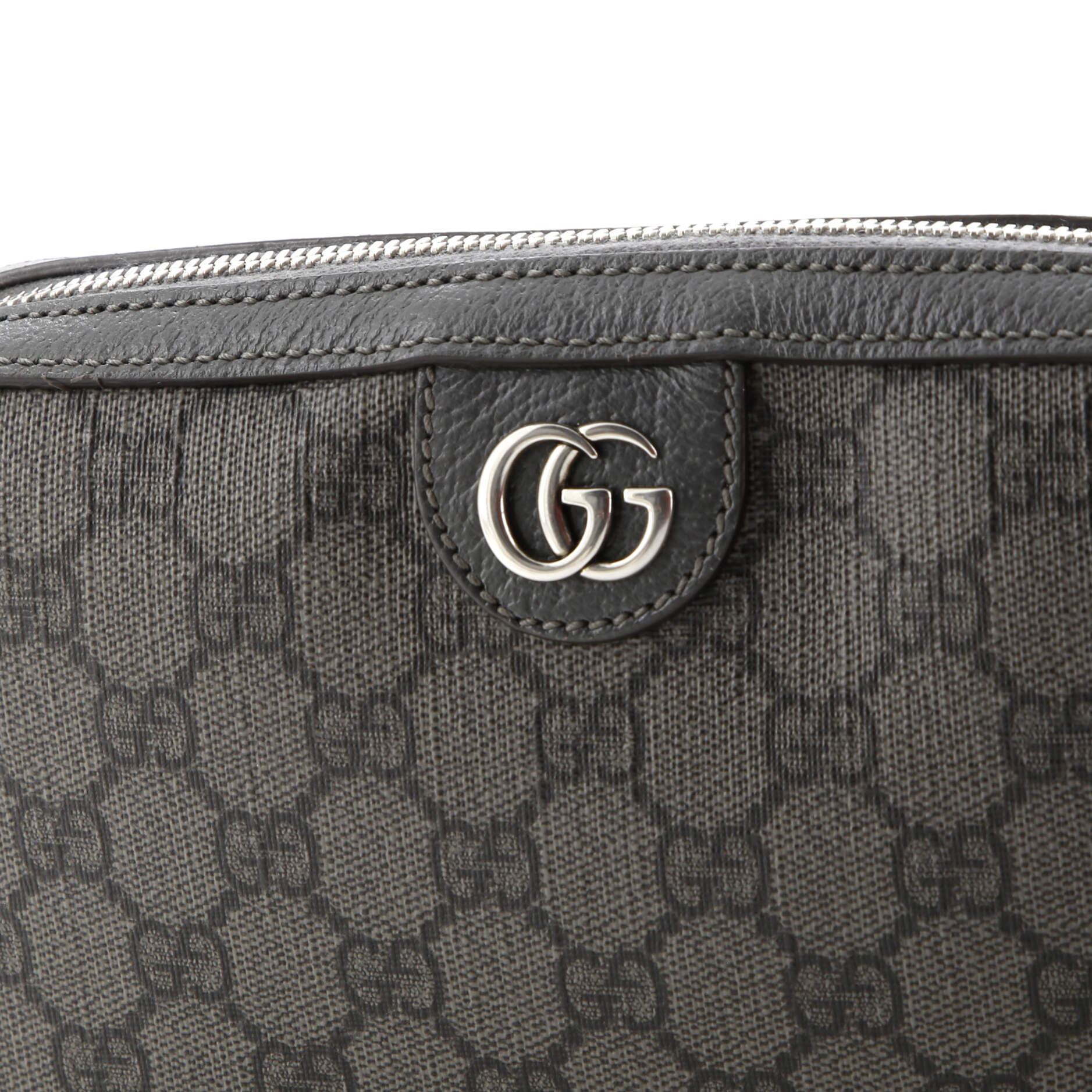 Gucci Ophidia Zip Wristlet Shoulder Bag GG Coated Canvas Small