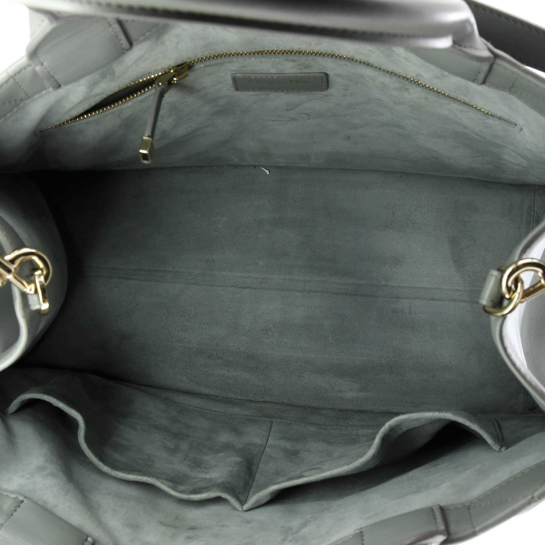 Christian Dior Book Tote with Strap Macrocannage Quilt Calfskin Large