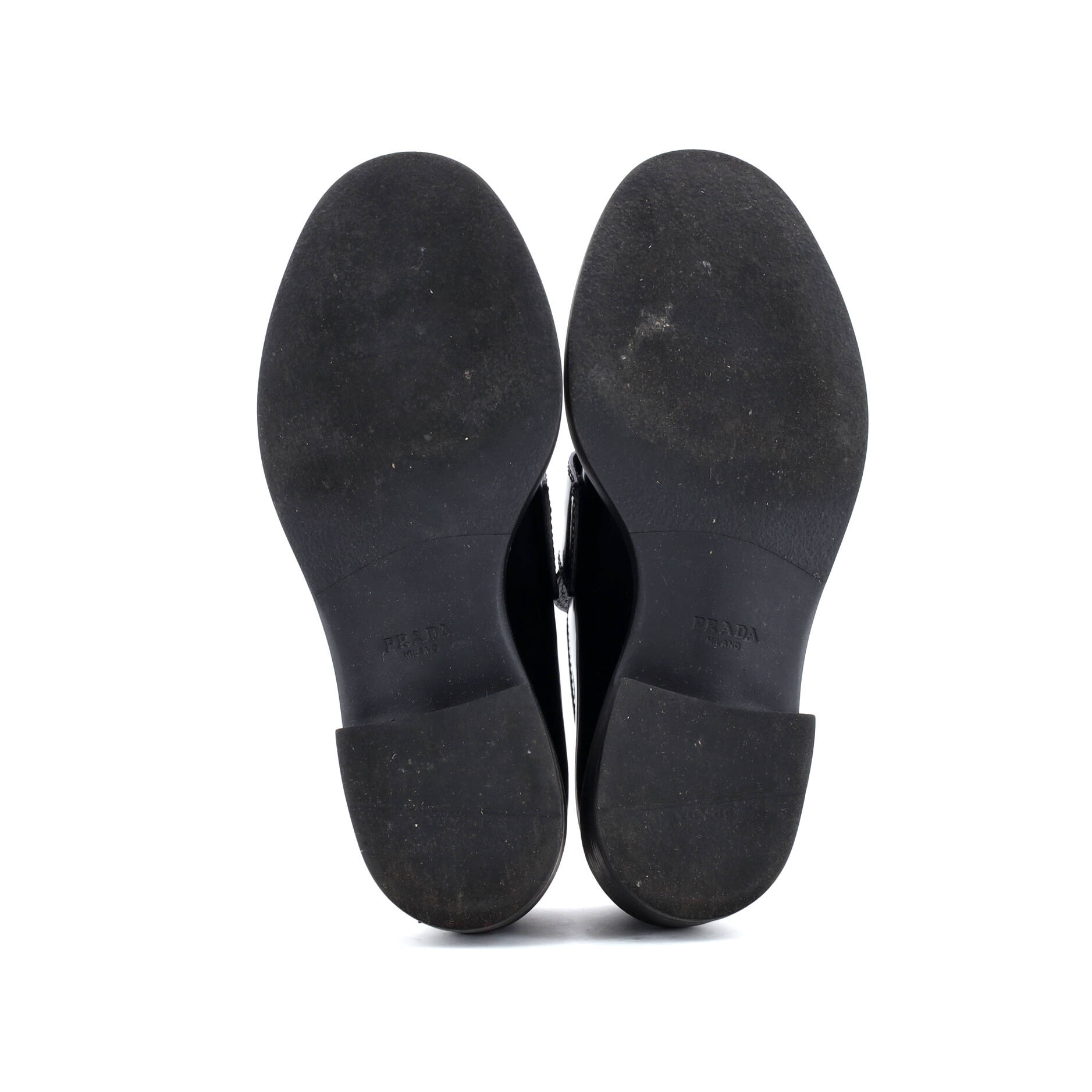 Prada Women's Triangle Logo Loafers Spazzolato Leather