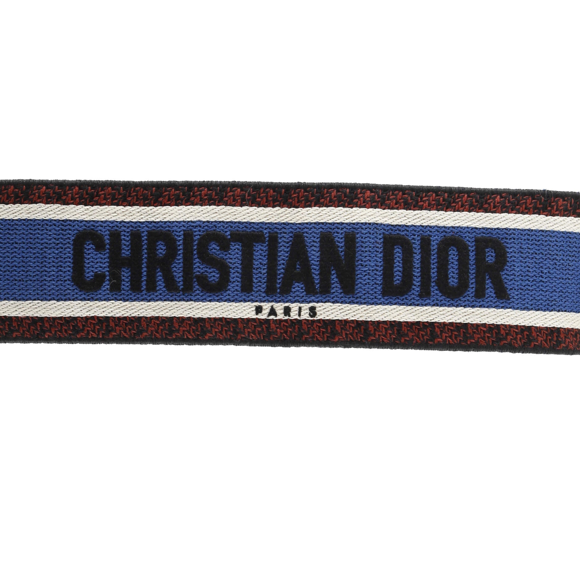 Christian Dior Logo Shoulder Strap Embroidered Canvas
