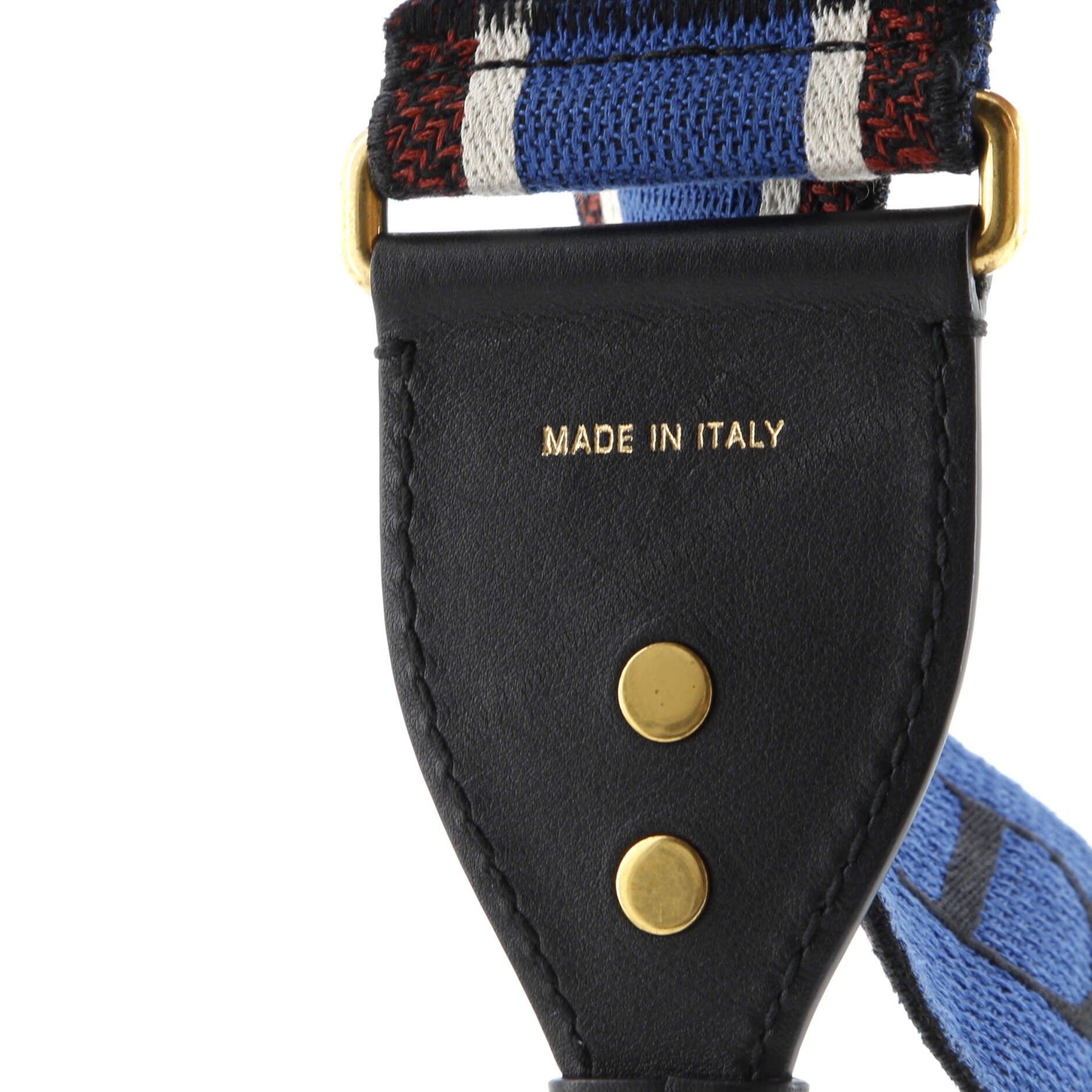 Christian Dior Logo Shoulder Strap Embroidered Canvas