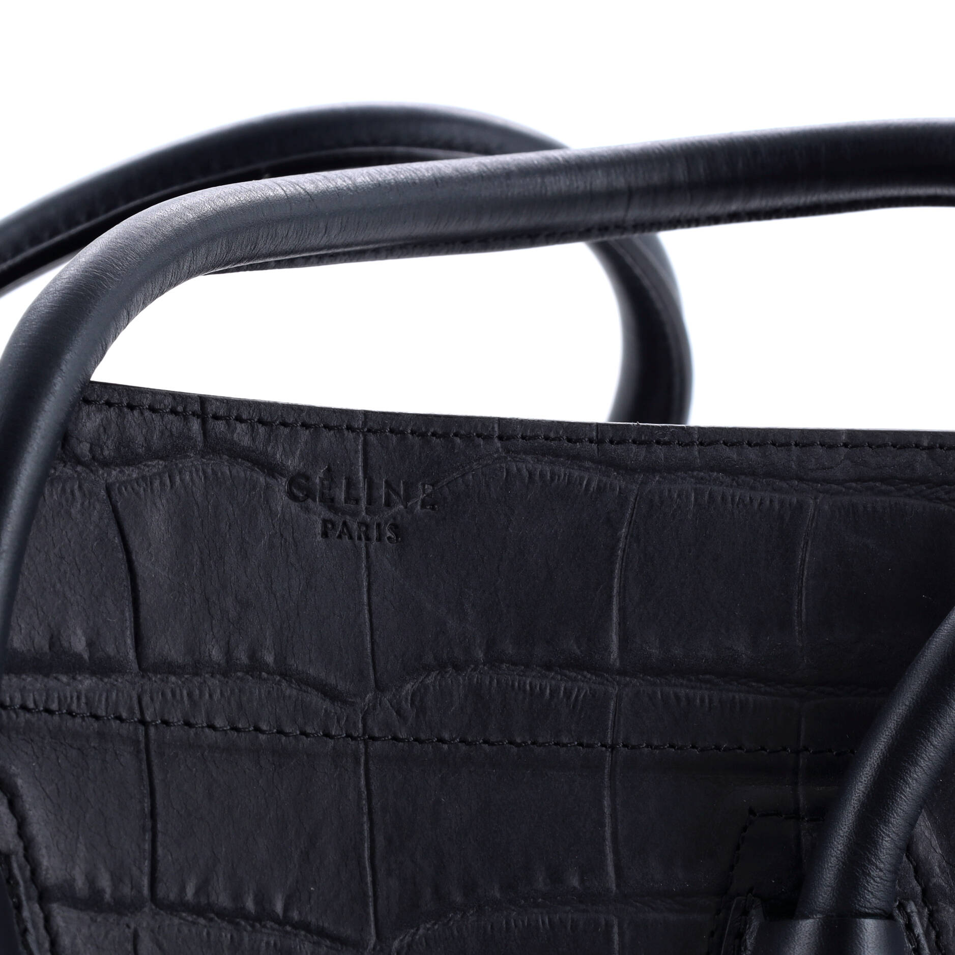 Celine Phantom Bag Crocodile Embossed Leather Medium