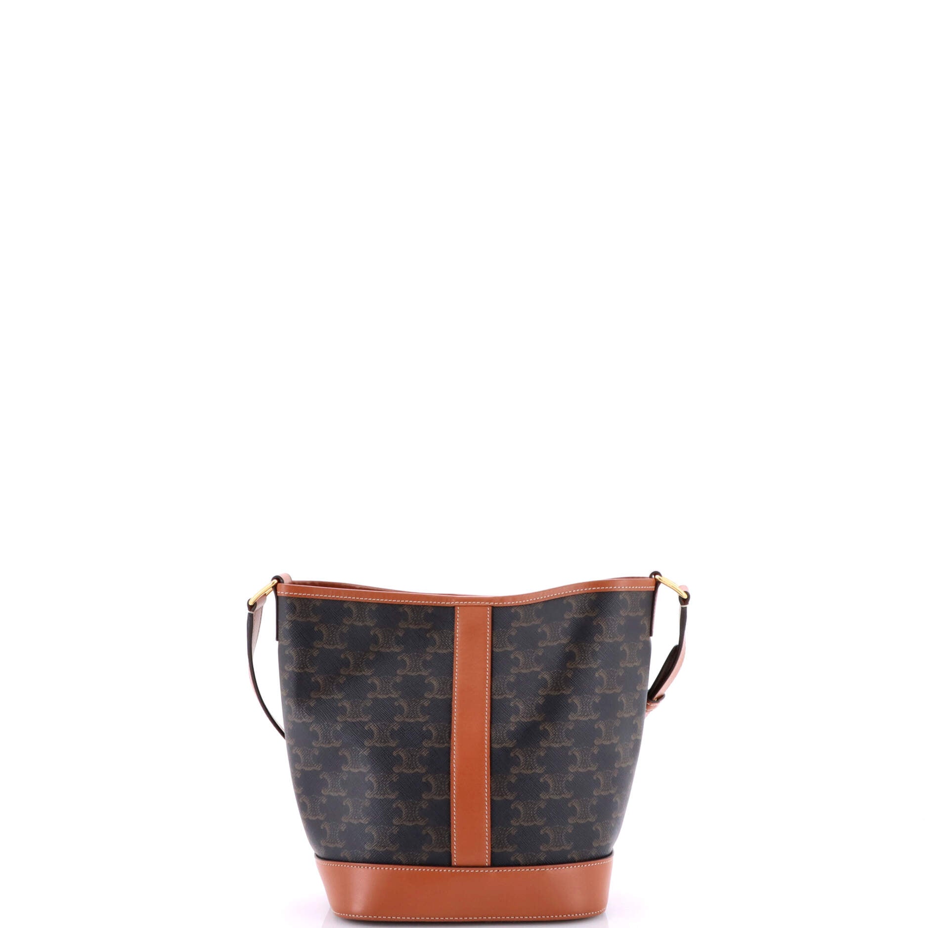 Celine Bucket Bag Triomphe Coated Canvas Small