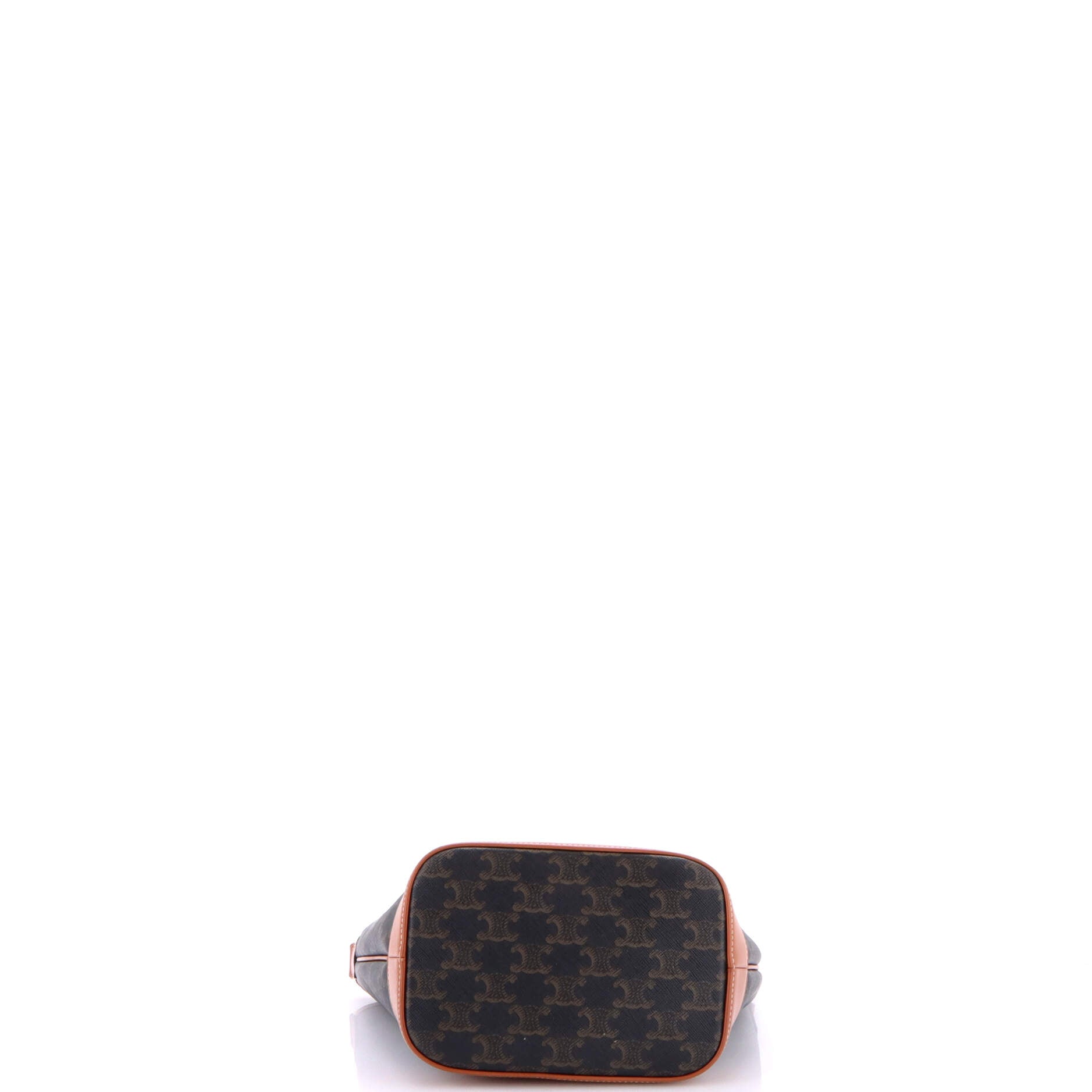 Celine Bucket Bag Triomphe Coated Canvas Small