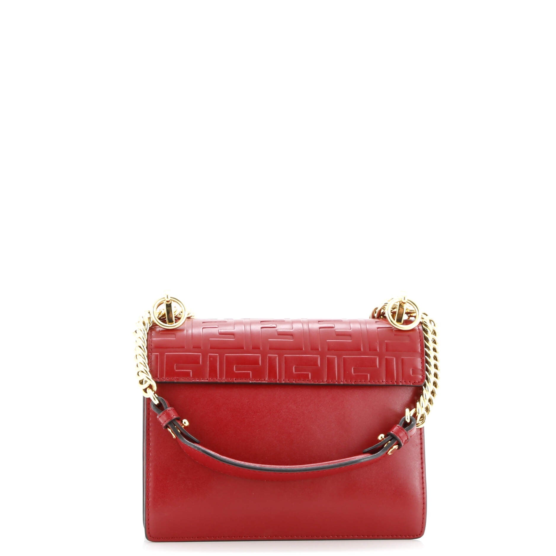 Fendi Kan I Bag Zucca Embossed Leather Small