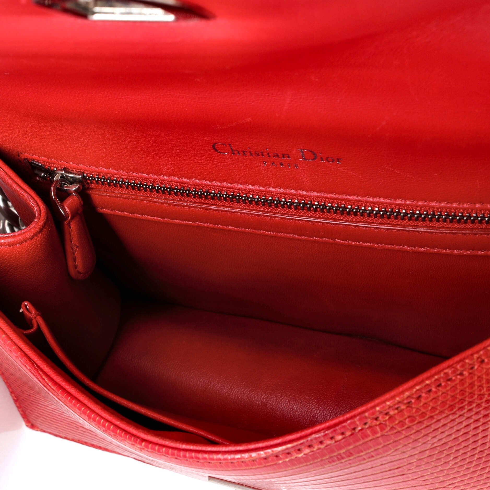 Christian Dior Diorama Flap Bag Lizard Small