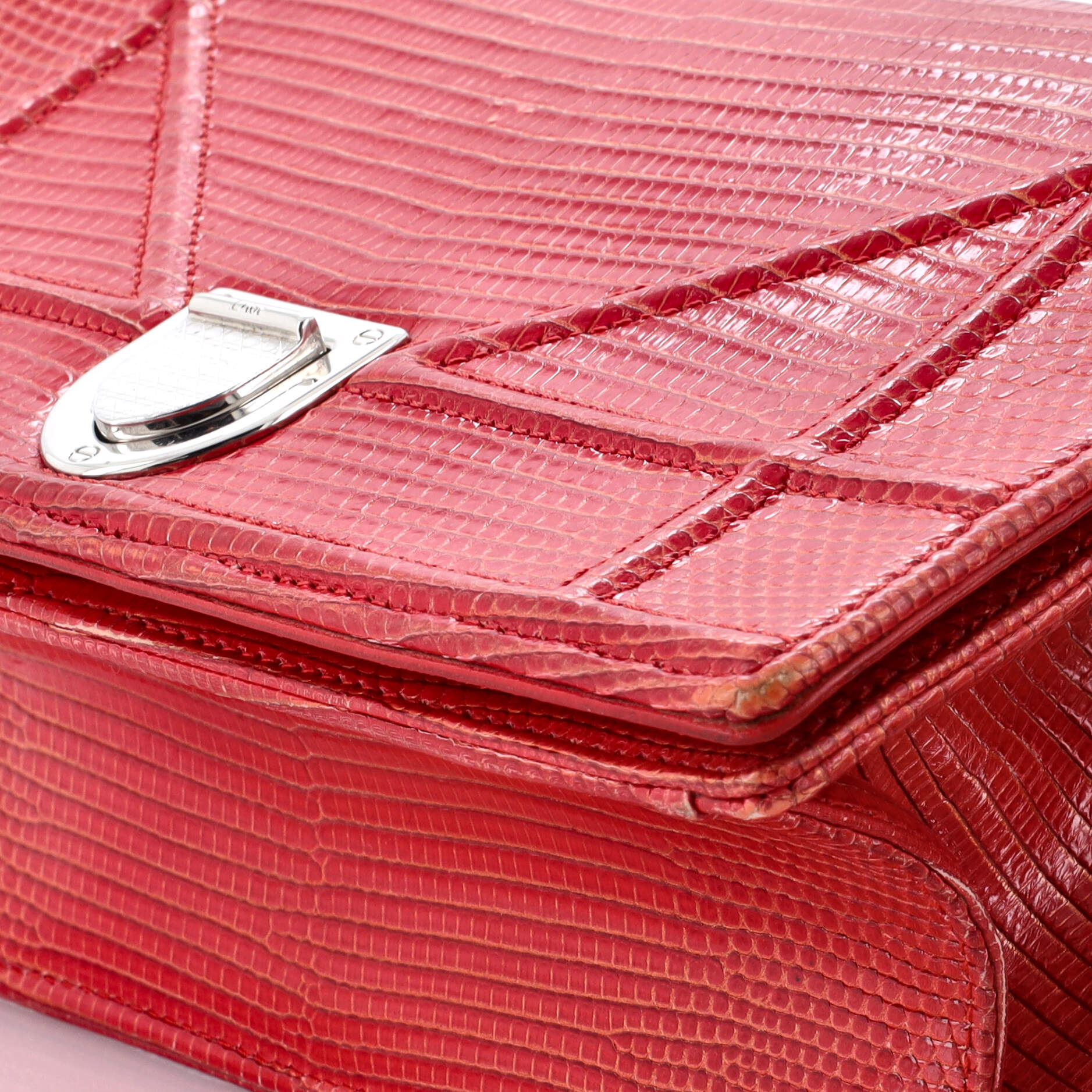 Christian Dior Diorama Flap Bag Lizard Small