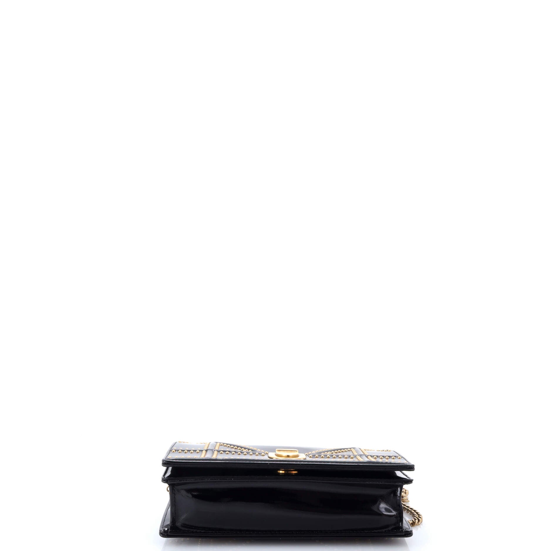 Christian Dior Diorama Flap Bag Studded Patent Small