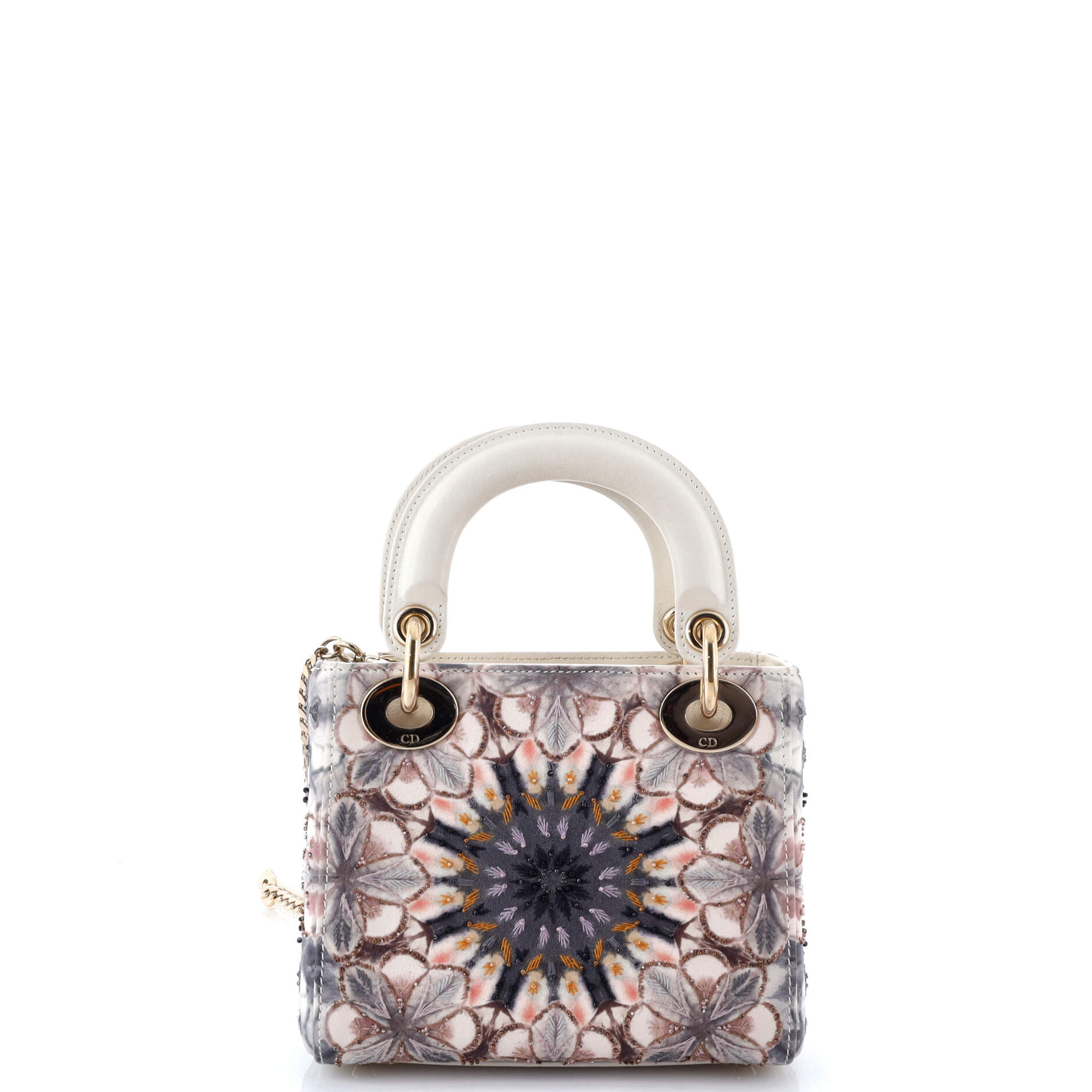 Christian Dior Lady Dior Chain Bag Embroidered Calfskin Mini