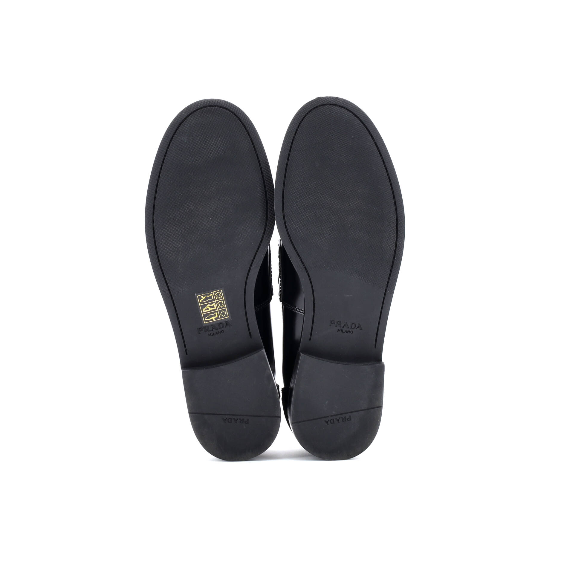 Prada Women's Triangle Logo Loafers Spazzolato Leather