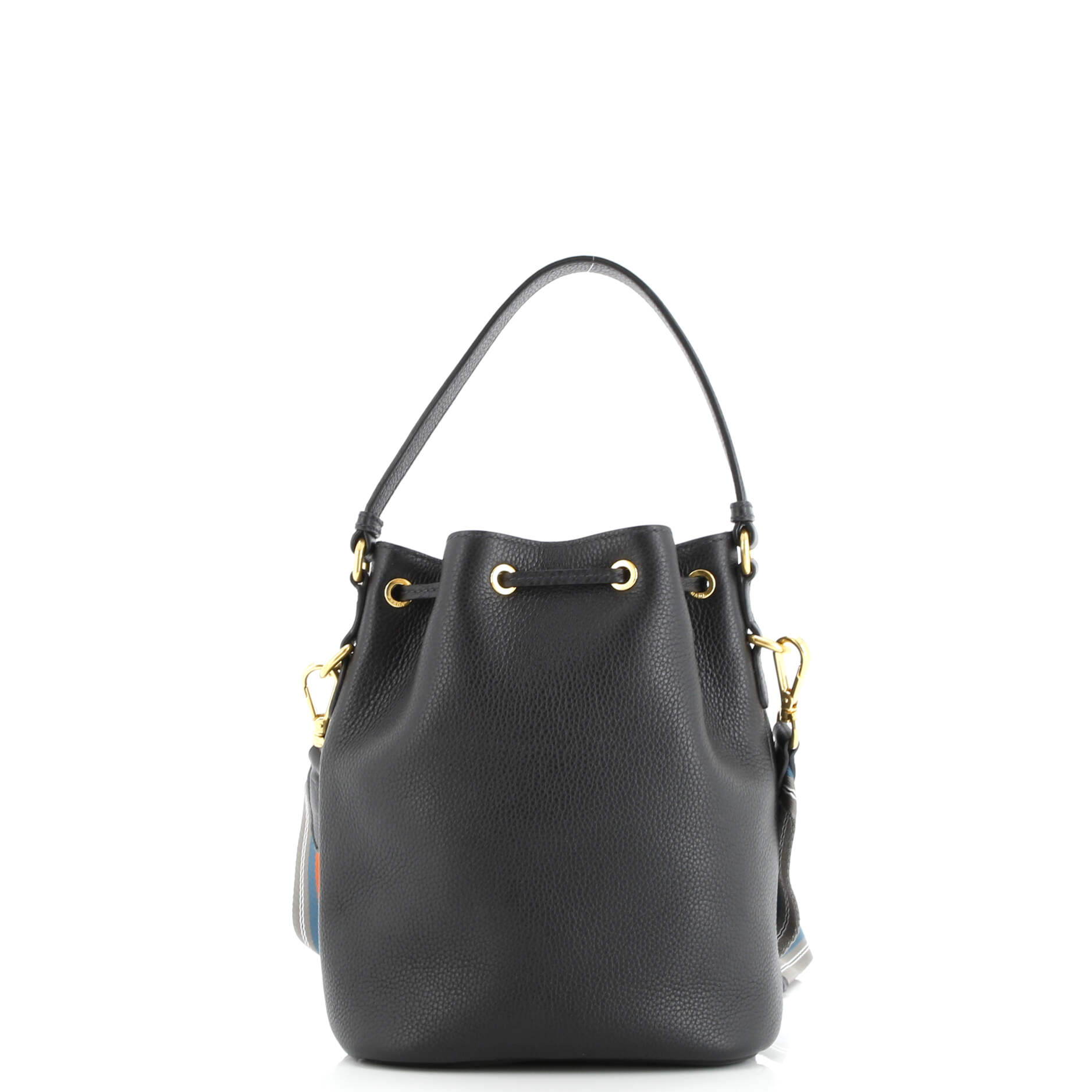 Prada Dual Strap Top Handle Bucket Bag Vitello Daino Small