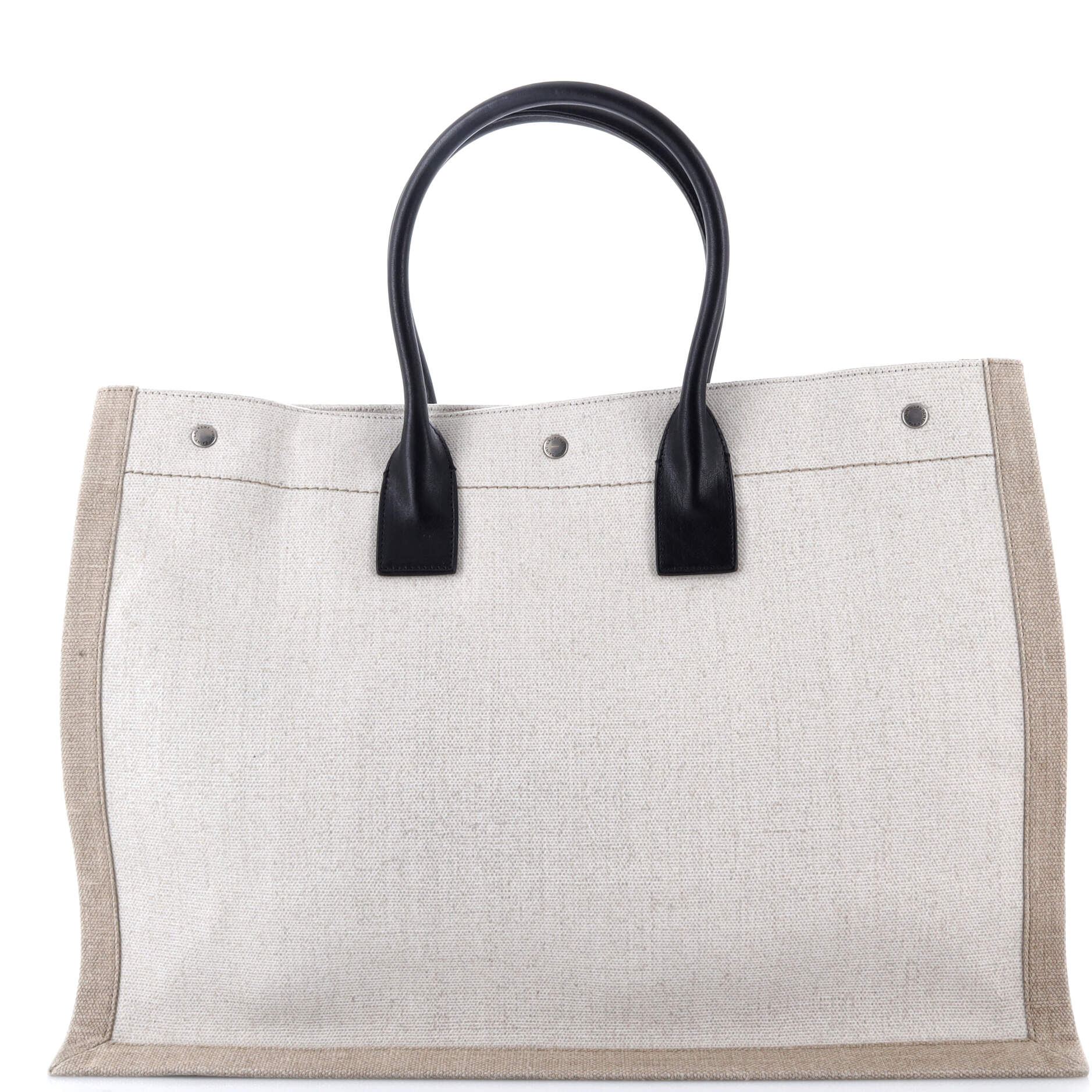 Saint Laurent Rive Gauche Shopper Tote Canvas Large