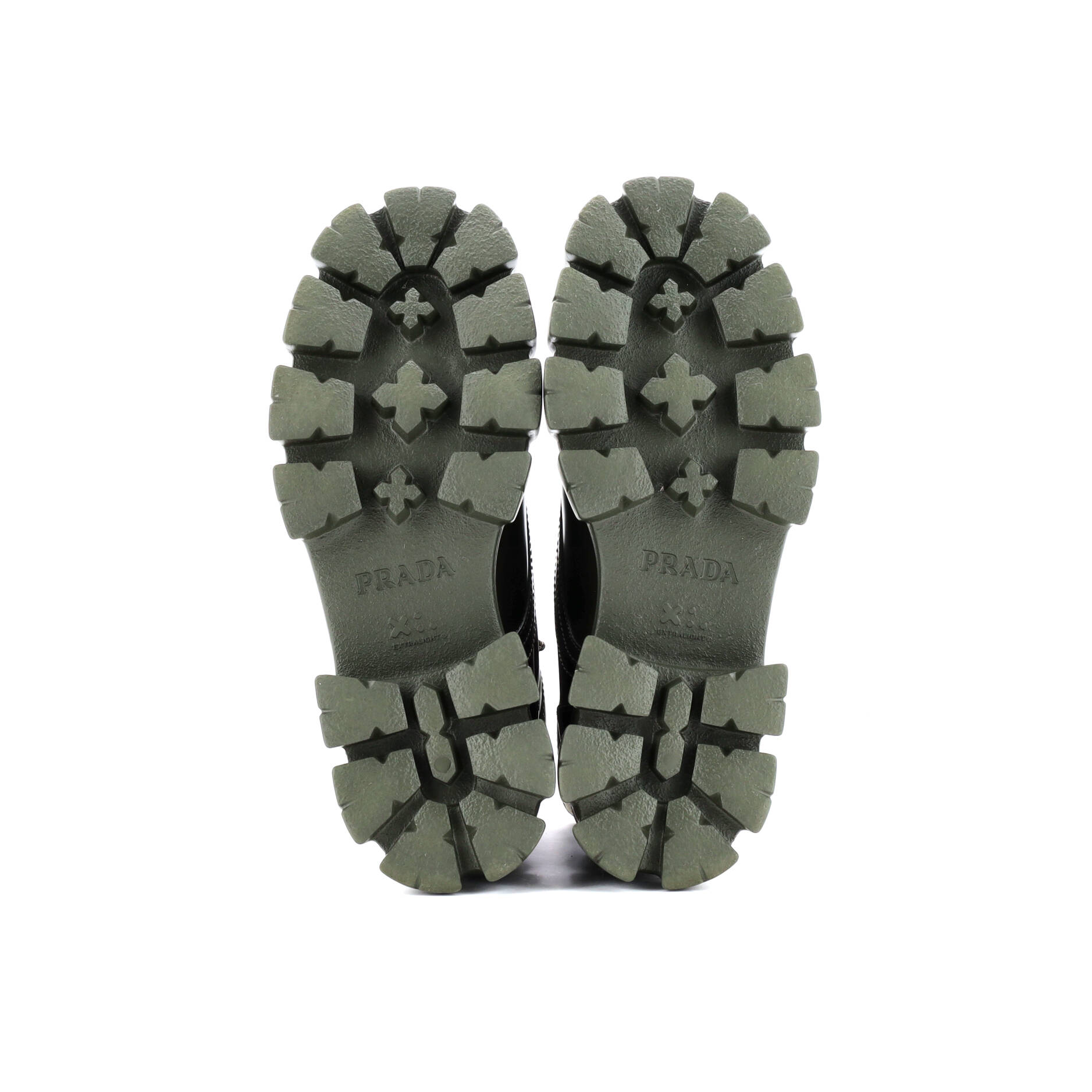 Prada Monolith Combat Boots Leather and Nylon