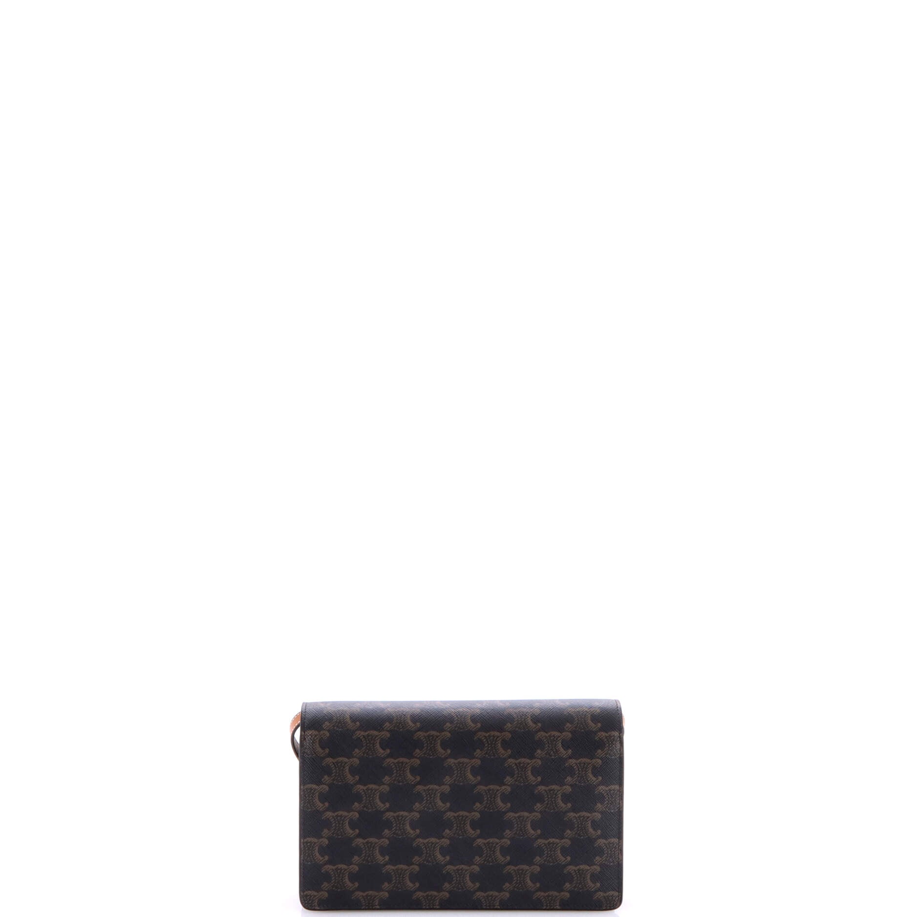 Celine Wallet on Strap Triomphe Coated Canvas