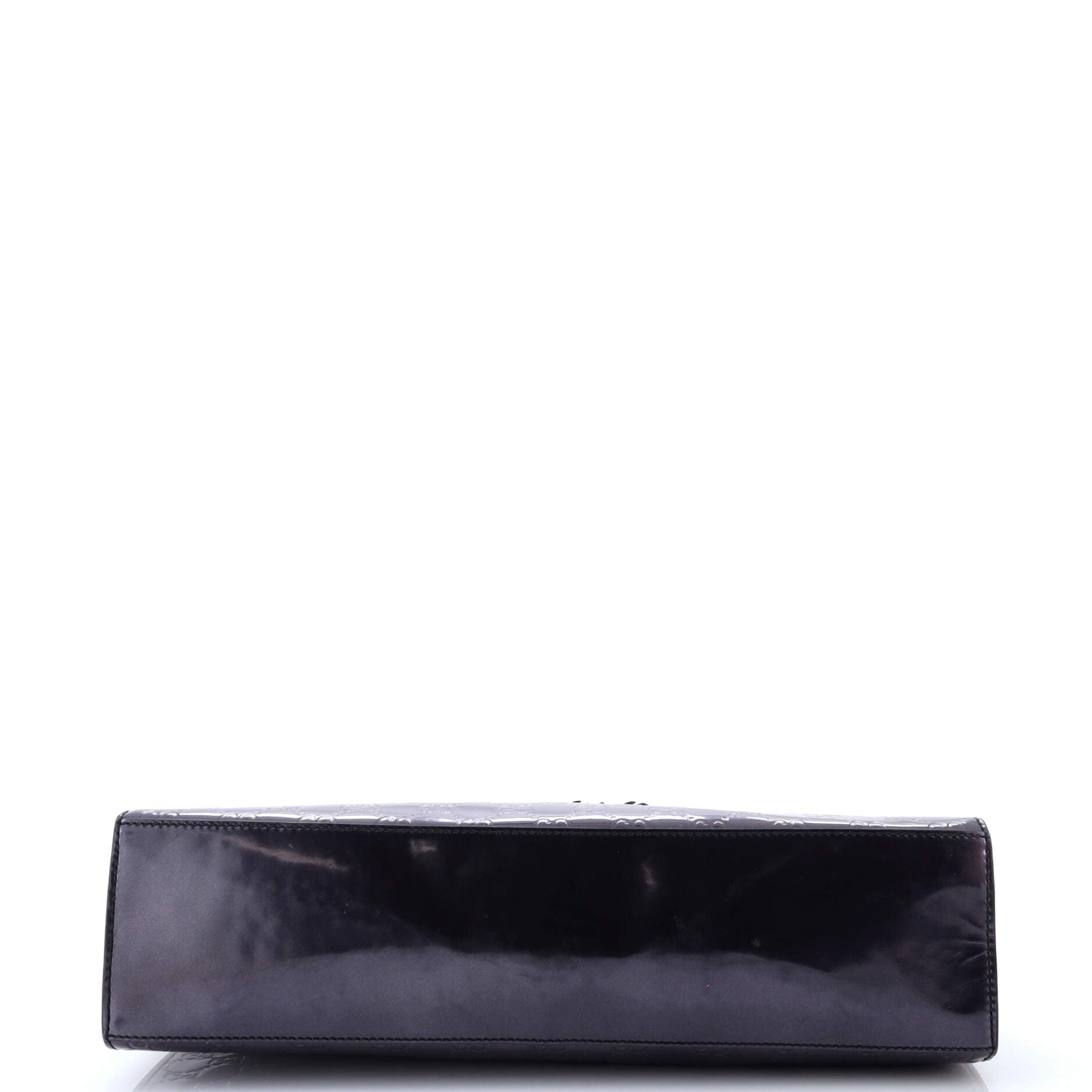 Gucci Emily Chain Flap Shoulder Bag Guccissima Patent Large