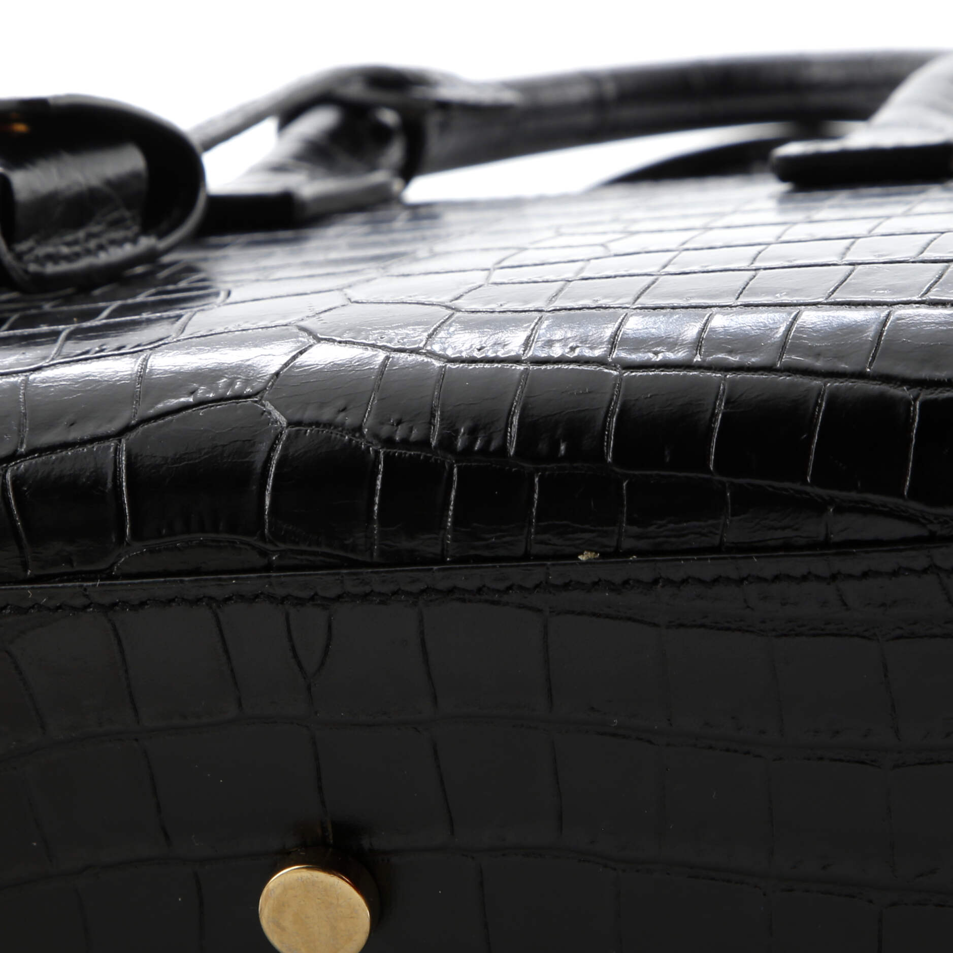 Saint Laurent Sac de Jour NM Bag Crocodile Embossed Leather Nano