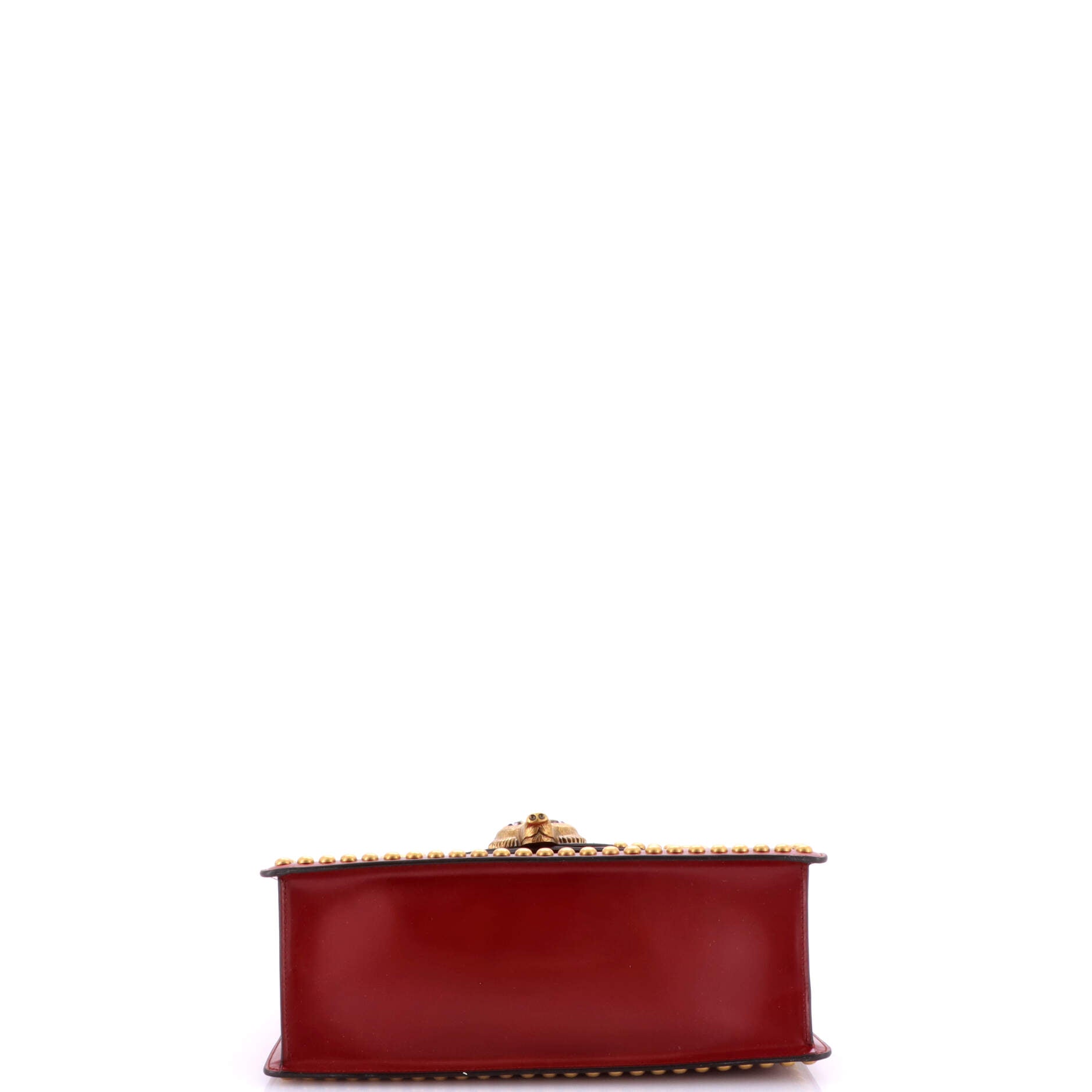 Gucci Broche Bamboo Top Handle Bag Leather with Snakeskin Medium