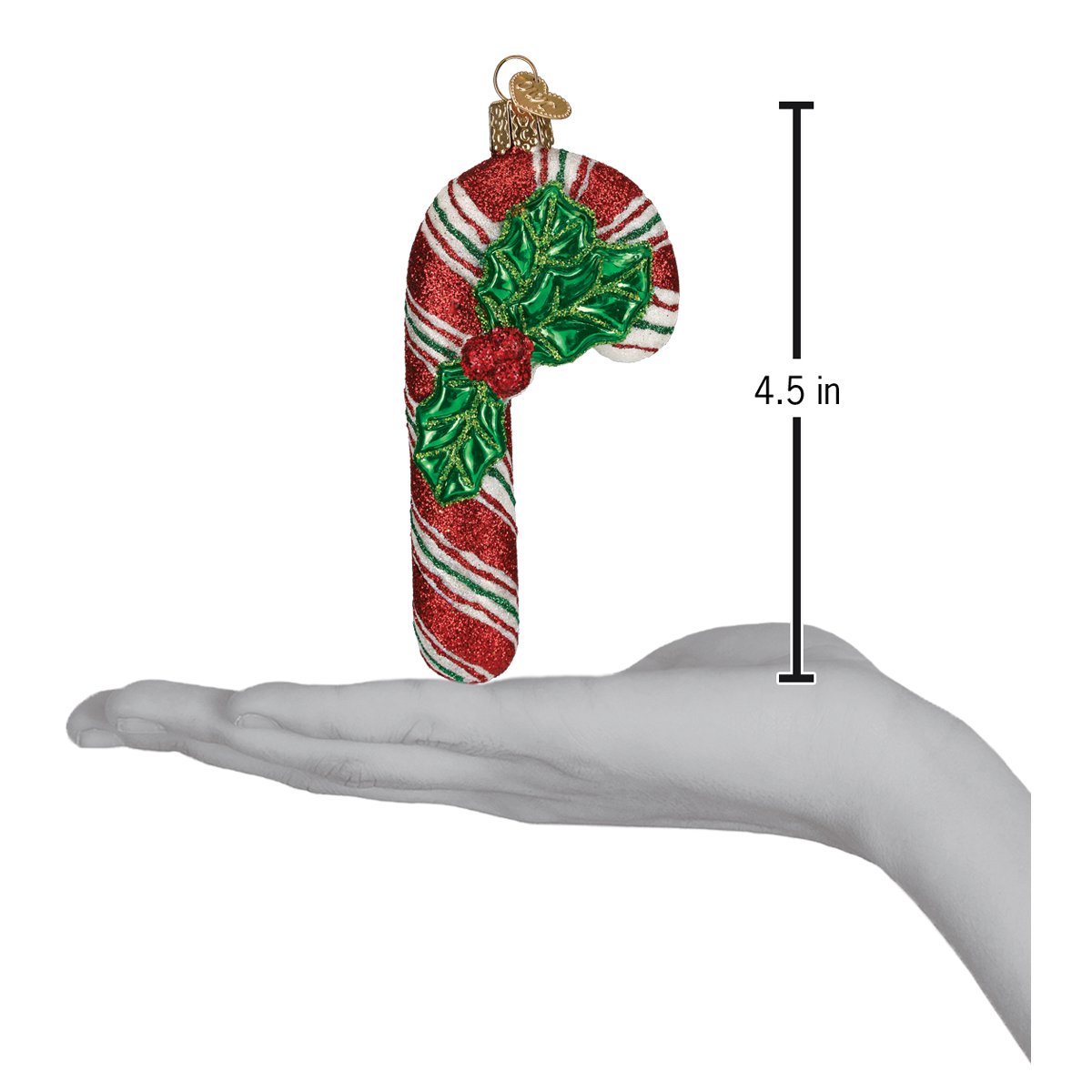 Glistening Candy Cane Ornament