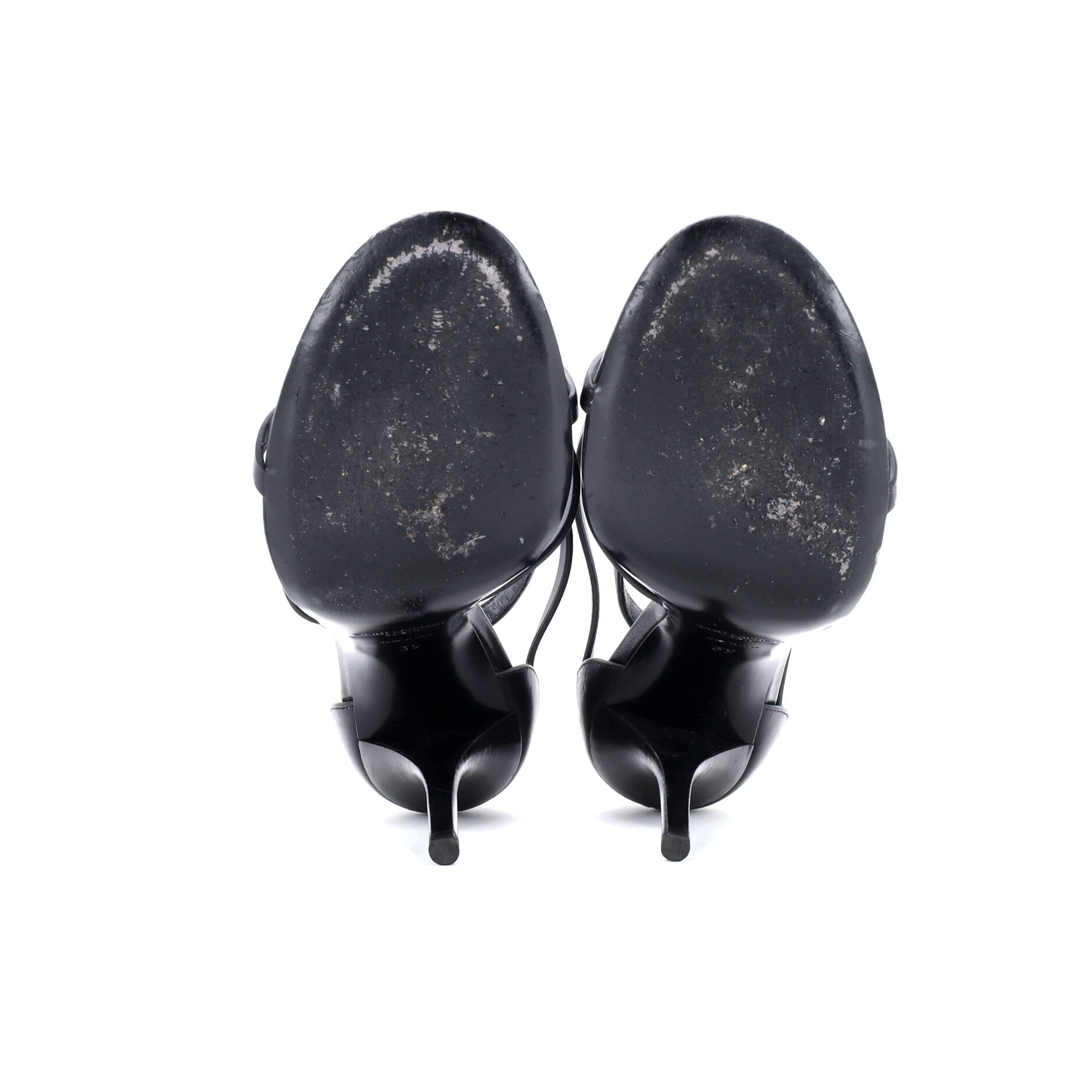 Saint Laurent Women's Cassandra Heeled Sandals Leather 100