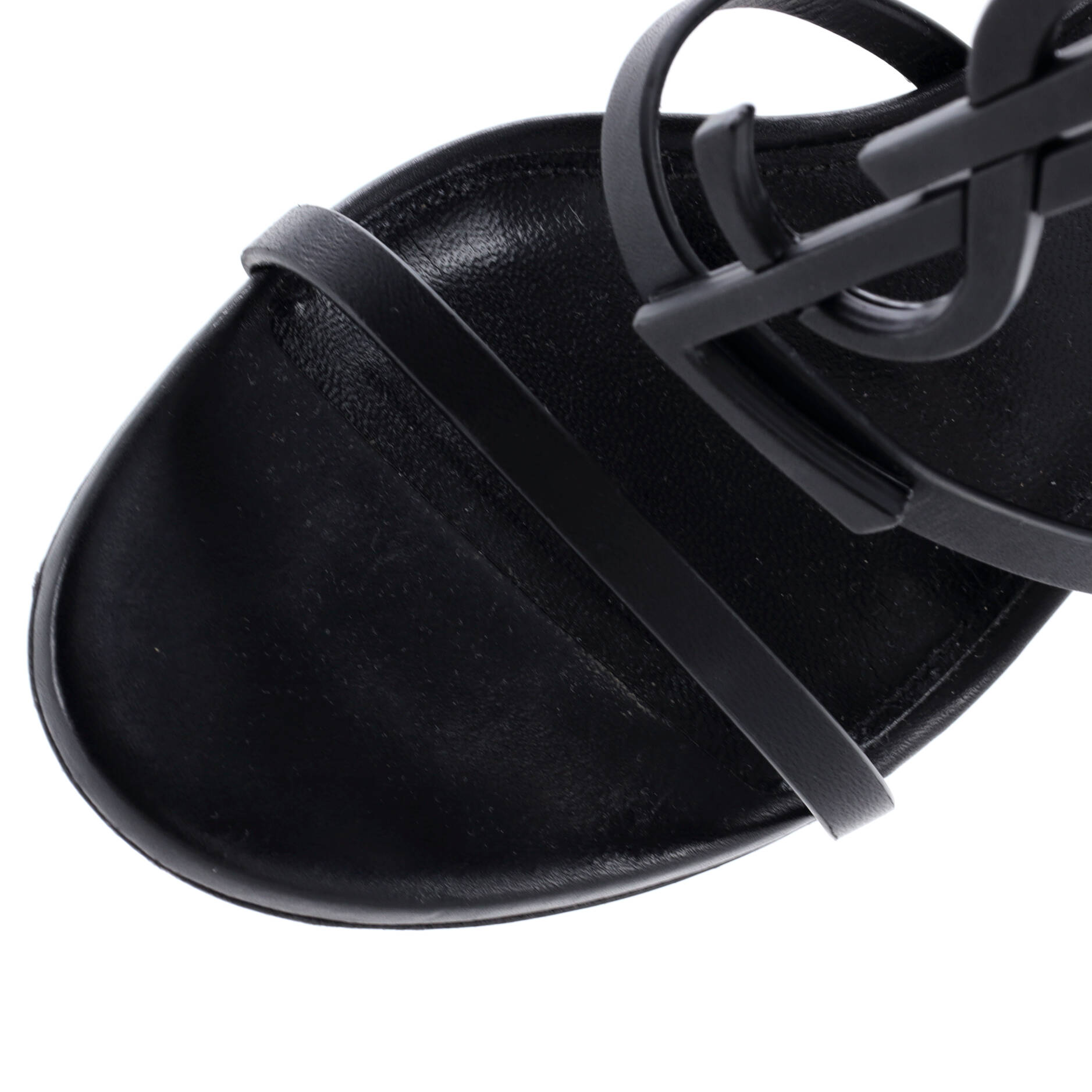 Saint Laurent Women's Cassandra Heeled Sandals Leather 100
